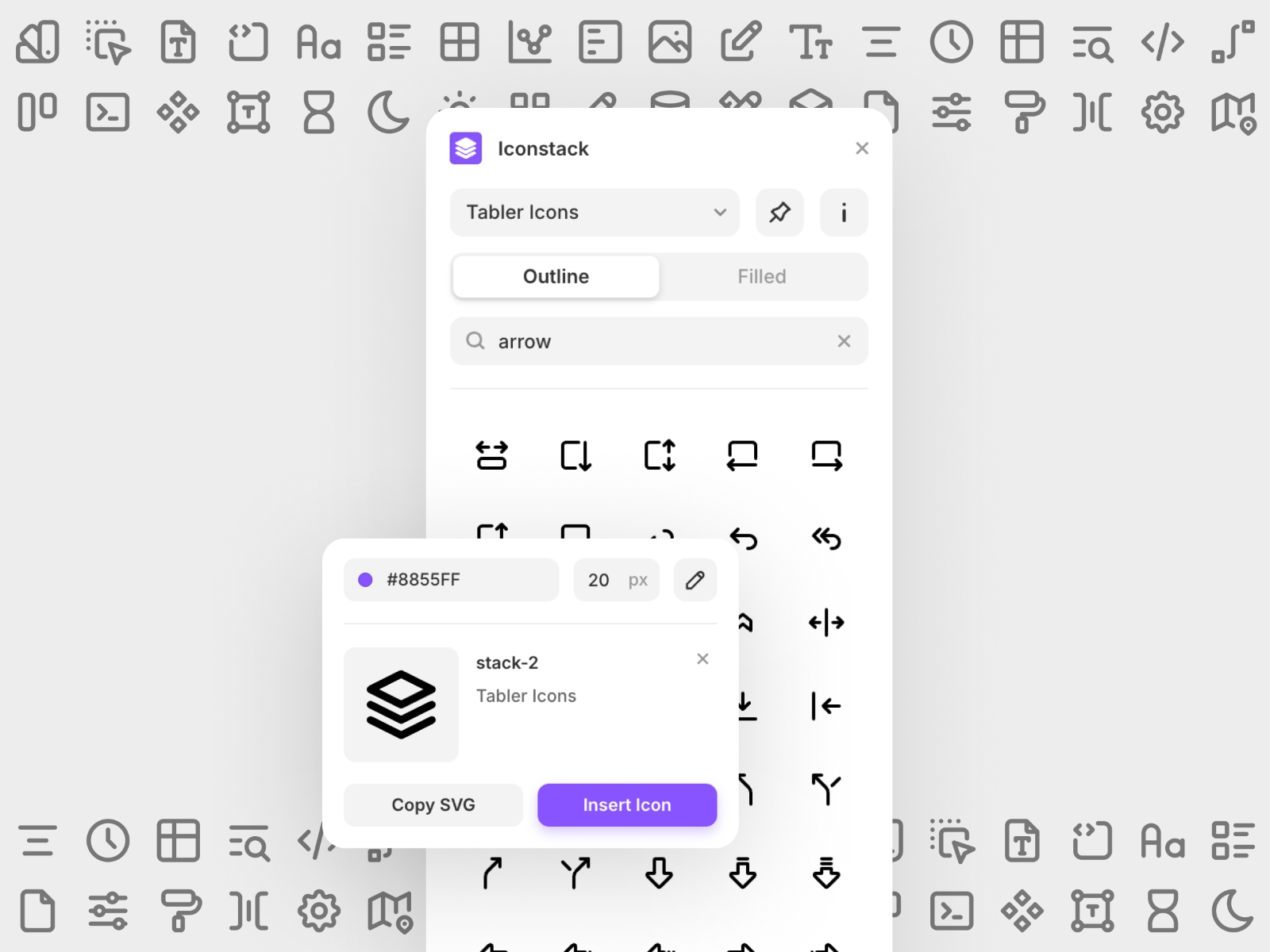 Thumbnail 2 for Iconstack, a Framer Marketplace template by Isaac Roberts.