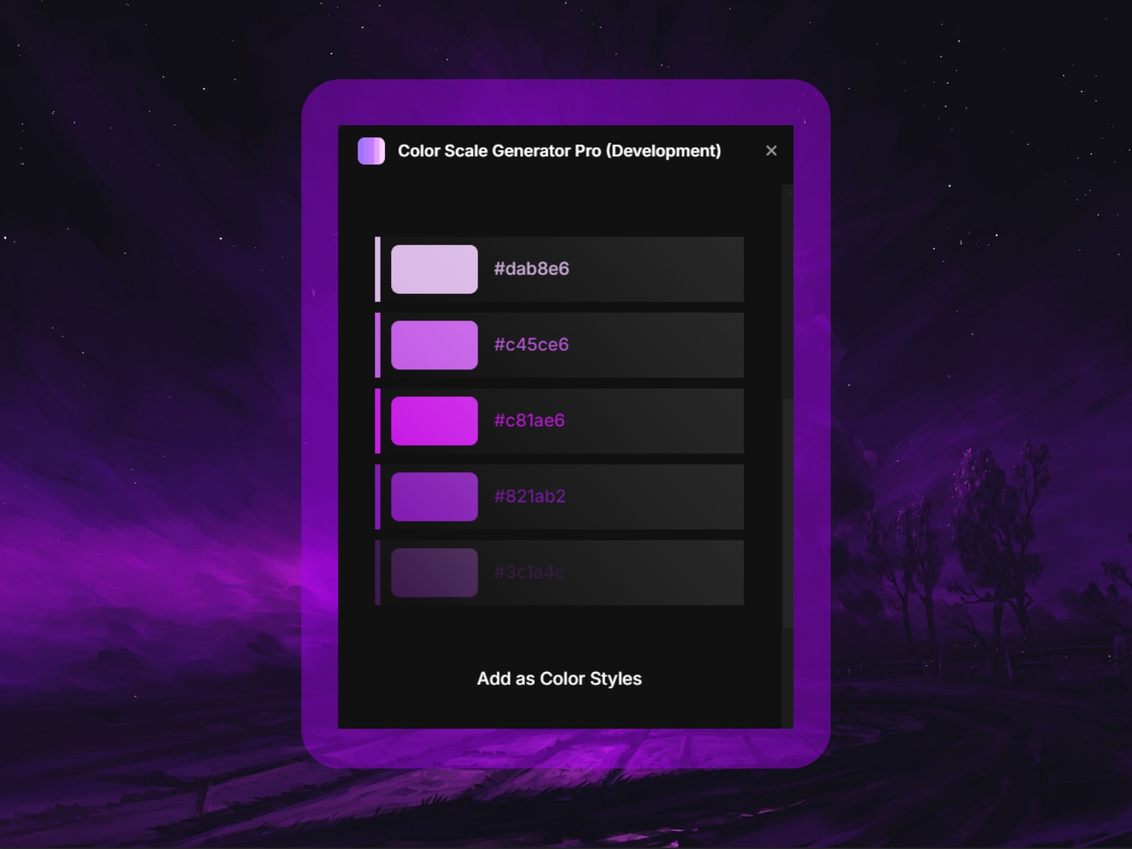 Thumbnail 2 for Color Scale Generator Pro, a Framer Marketplace plugin.