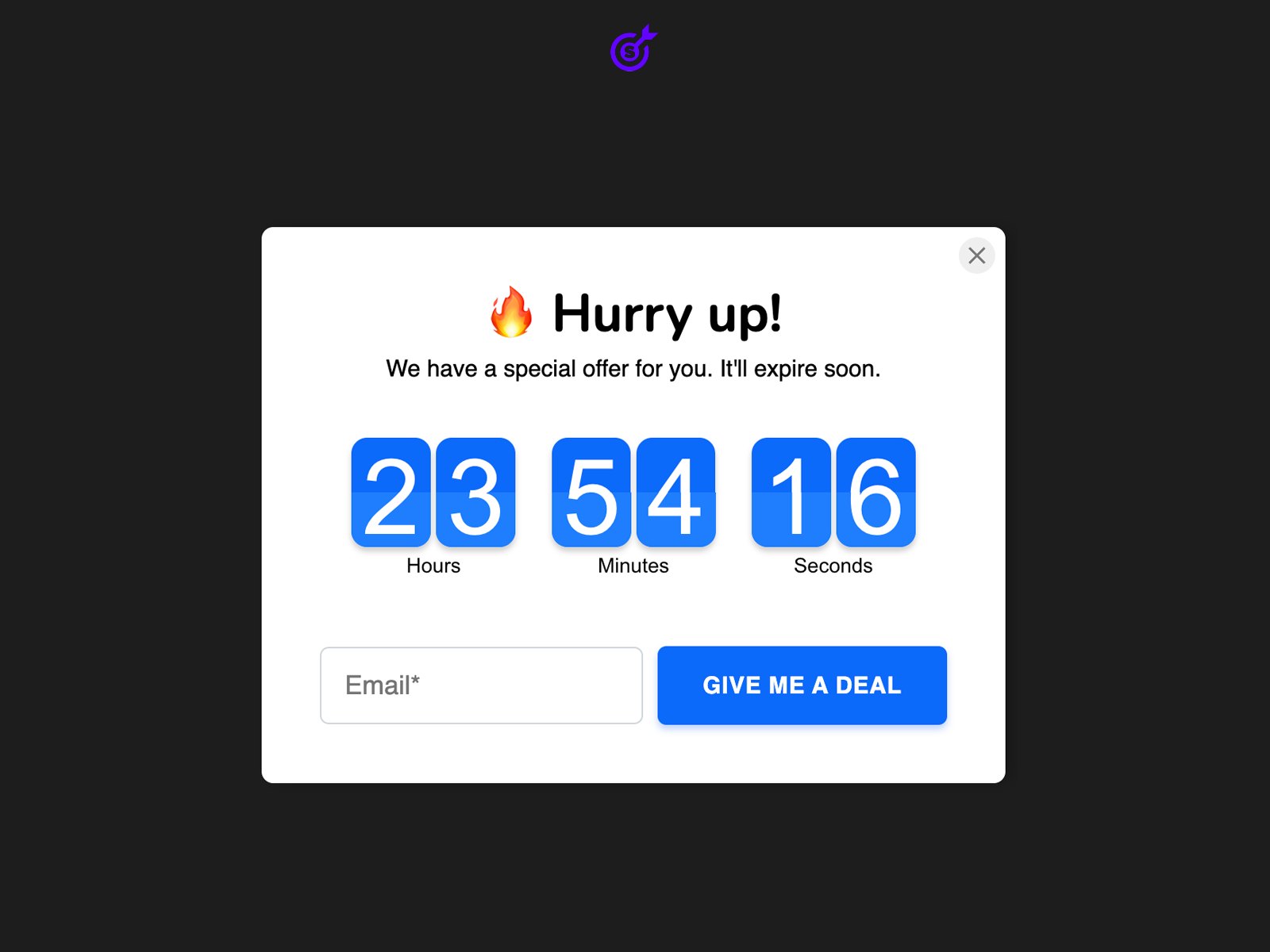 Thumbnail 1 for Smartarget Countdown Popup, a Framer Marketplace template by Smartarget.