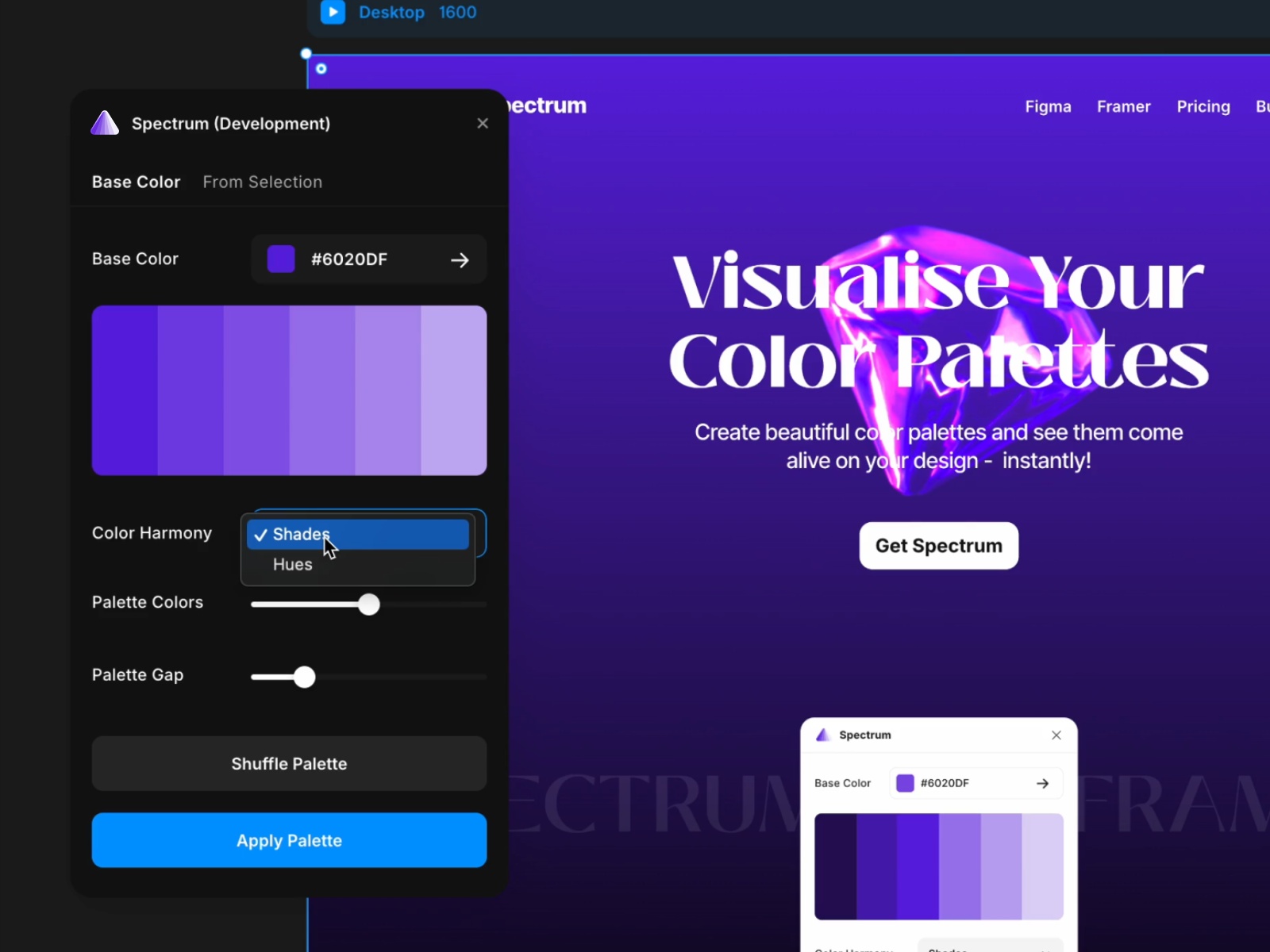 Screenshot 3 for Spectrum, a Framer Marketplace plugin by Milan Maheshwari.
