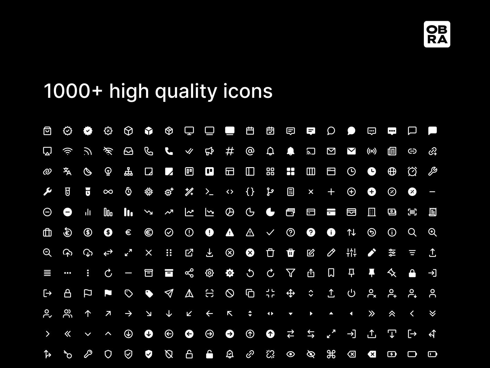 Screenshot 2 for Obra Icons, a Framer Marketplace plugin by Johan Ronsse.