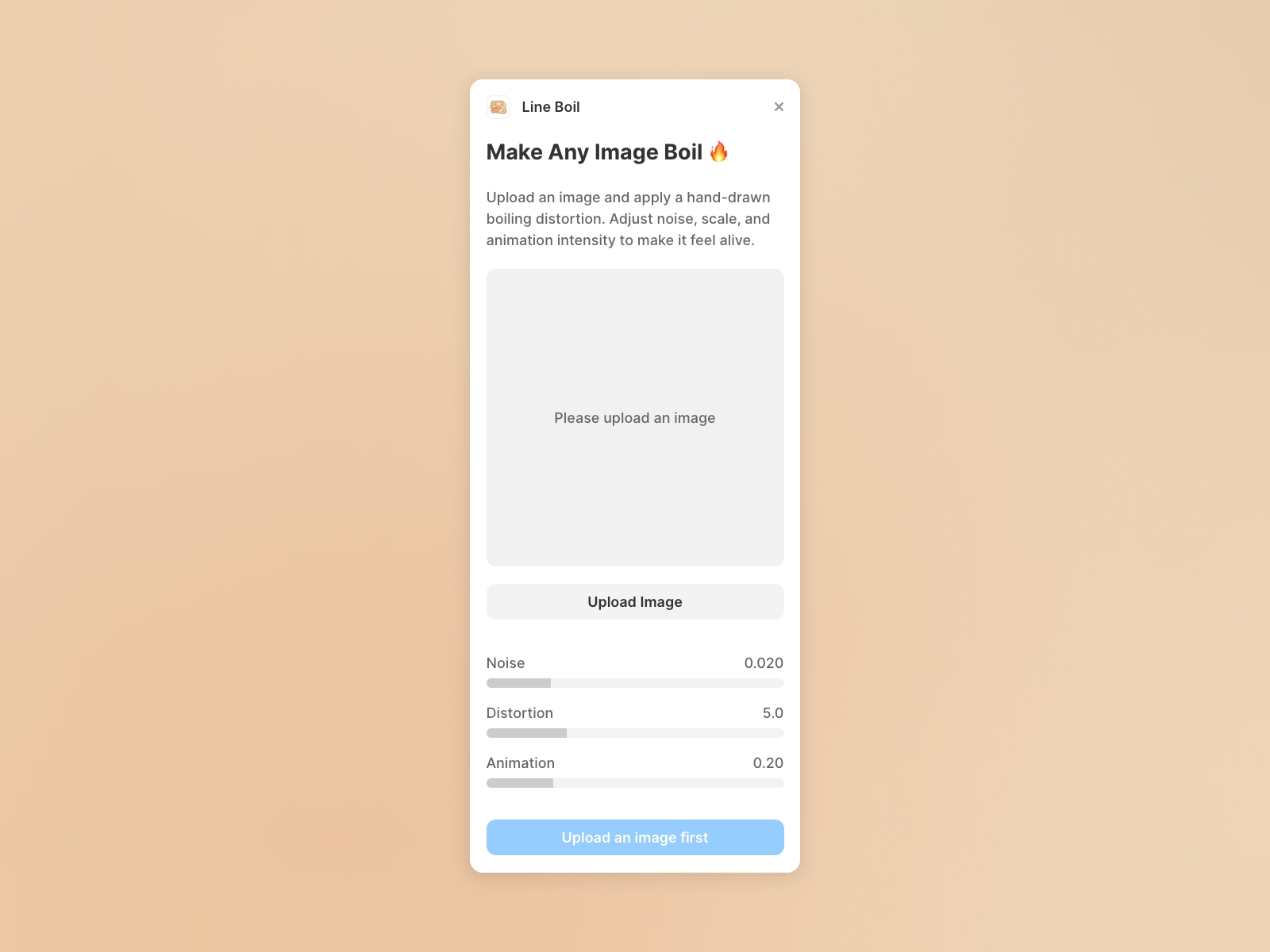 Screenshot 1 for Line Boil, a Framer Marketplace plugin by One Bean.