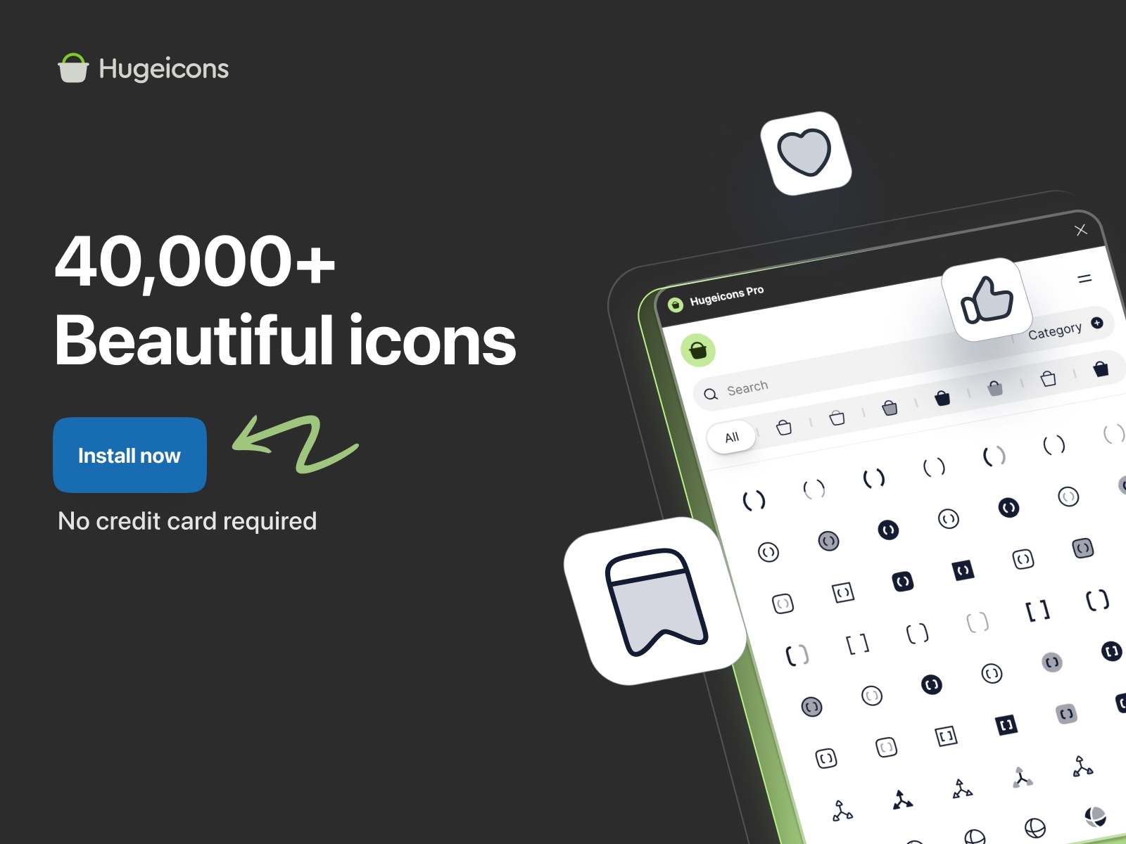 Thumbnail 1 for Hugeicons, a Framer Marketplace template by Hugeicons.