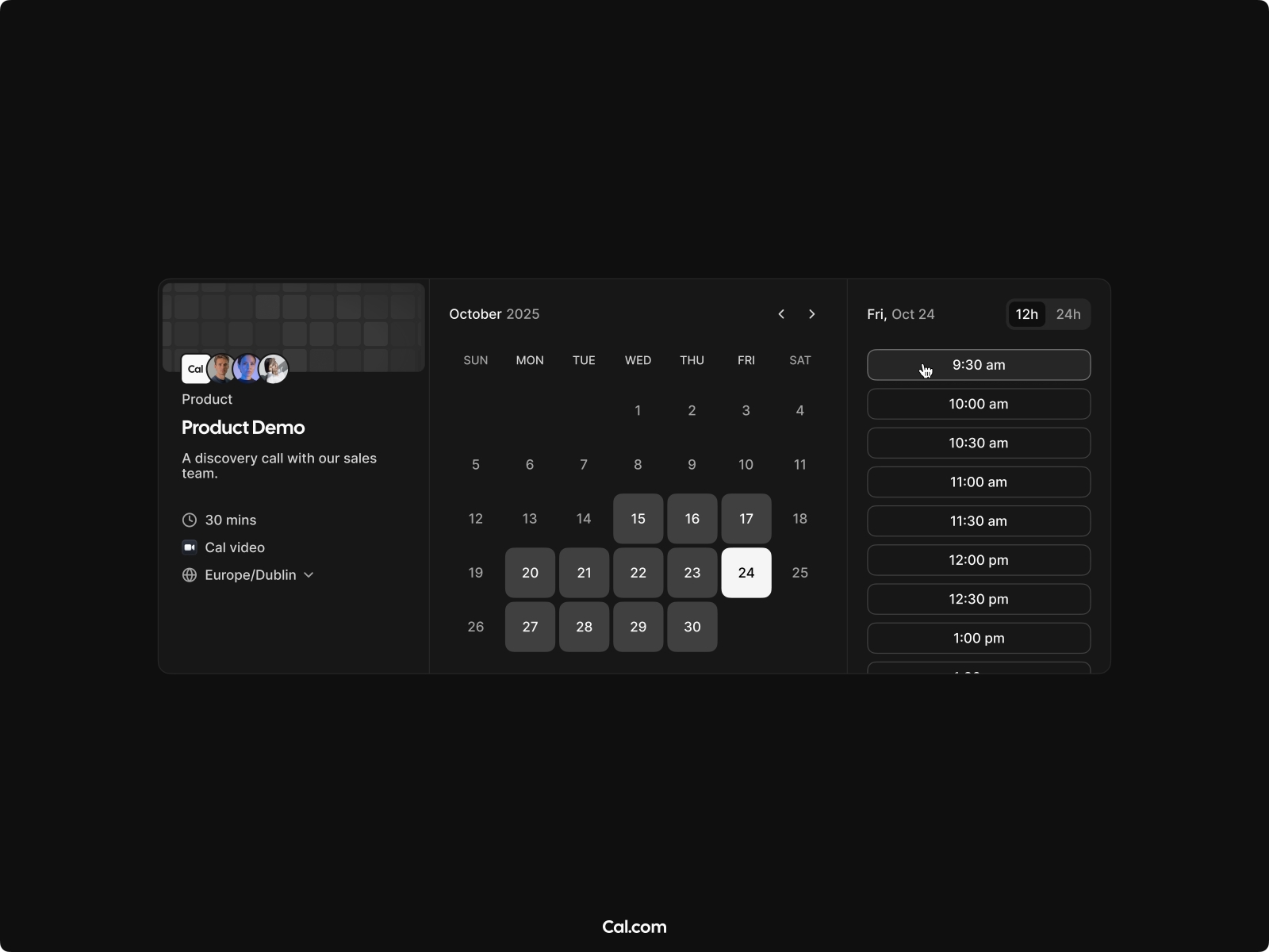 Thumbnail 1 for Cal.com, a Framer Marketplace template by Cal.com, Inc..