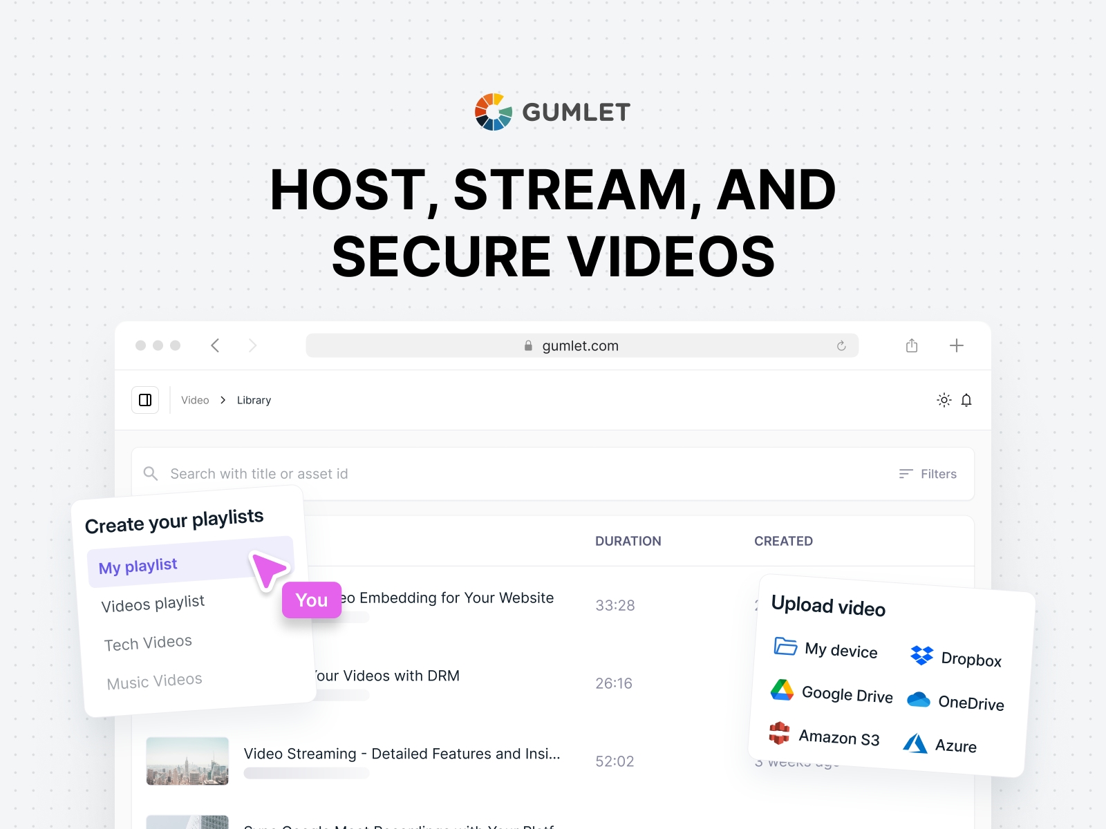 Thumbnail 1 for Gumlet Video, a Framer Marketplace template by Gumlet.