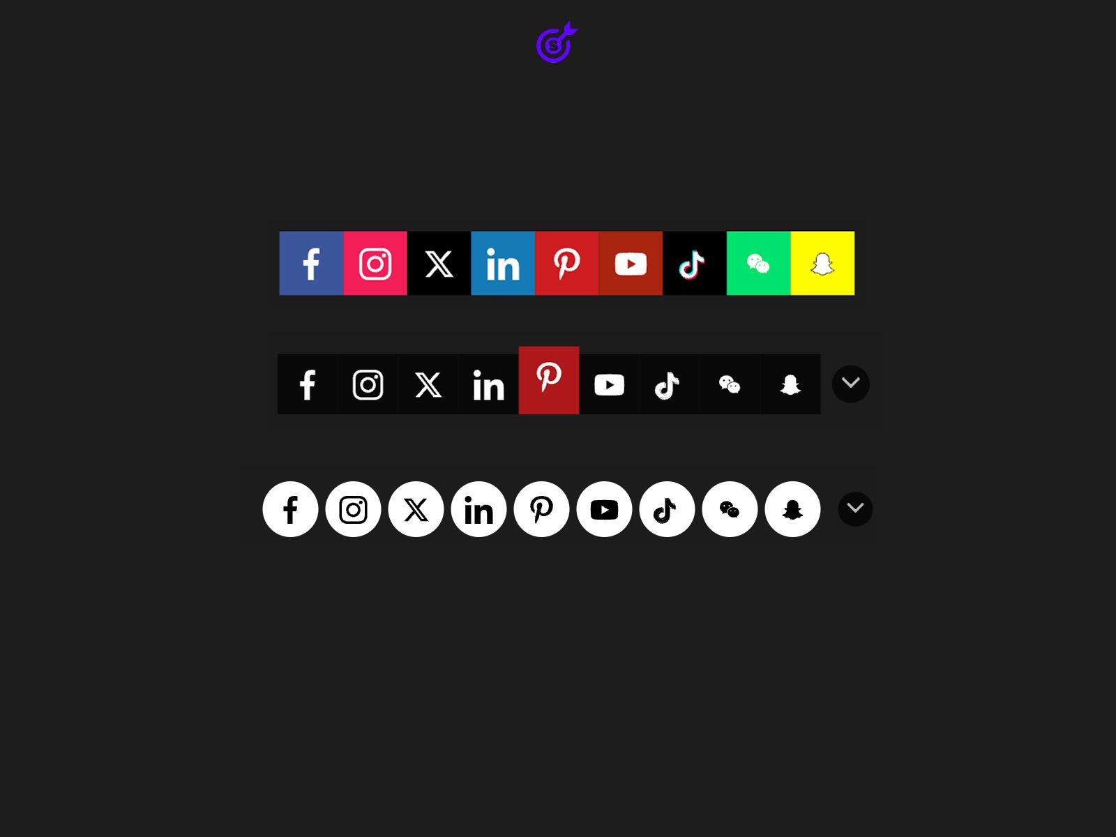Thumbnail 1 for Social Follow Bar Icons, a Framer Marketplace plugin by Smartarget.