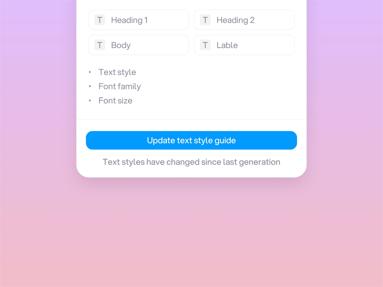 Screenshot 4 for Style Board, a Framer Marketplace plugin by Framer Lists.