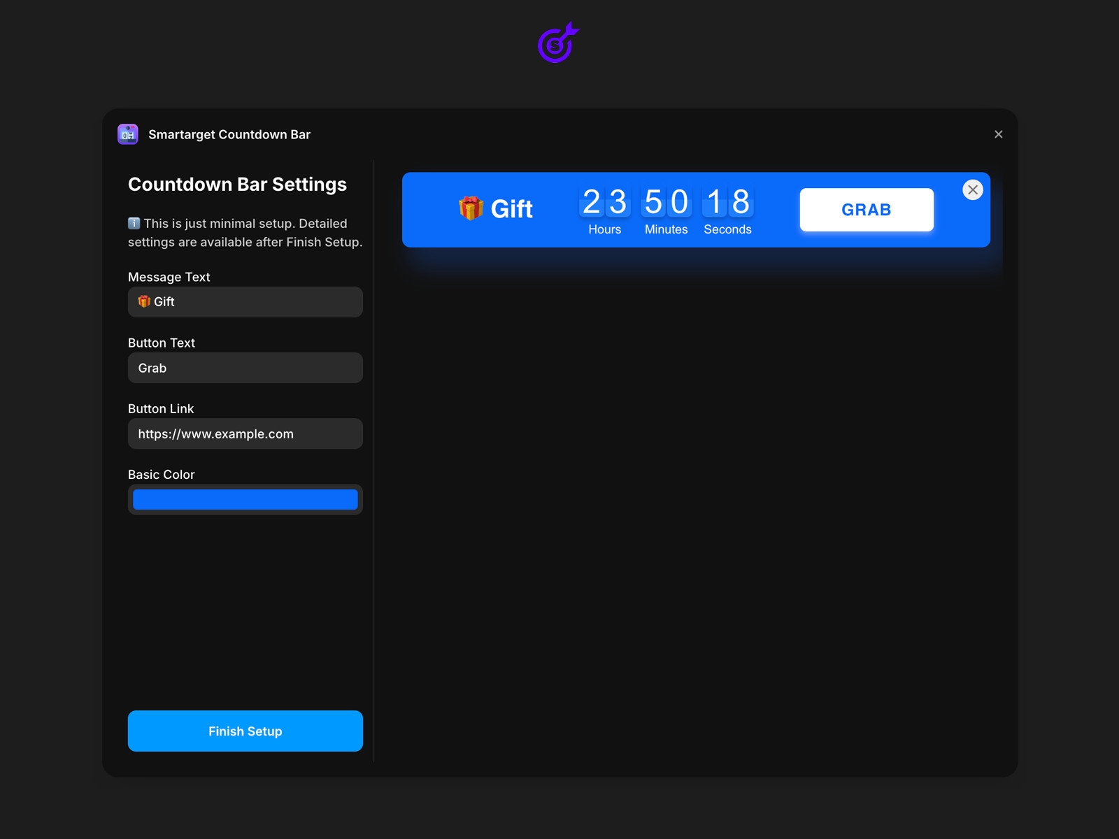 Thumbnail 2 for Countdown Bar, a Framer Marketplace plugin by Smartarget.