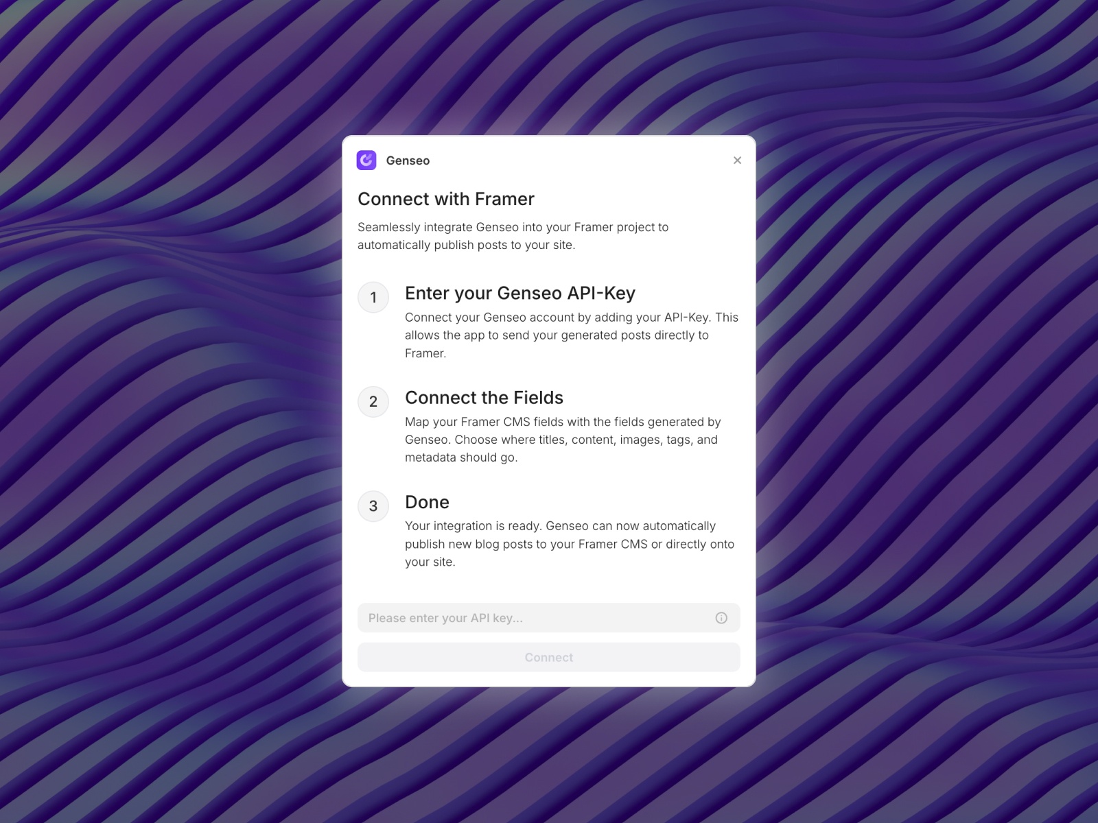 Thumbnail 1 for Genseo, a Framer Marketplace template by trinker media.