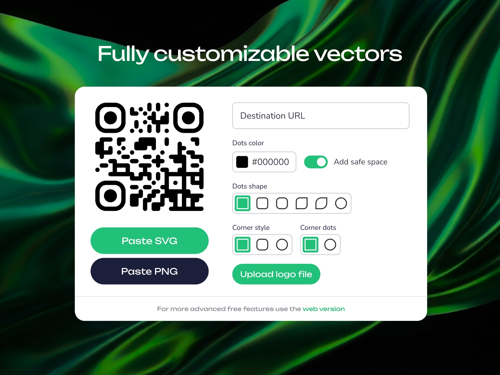 Thumbnail 2 for QRey — QR code generator, a Framer Marketplace template by Dmitry Vanitski.