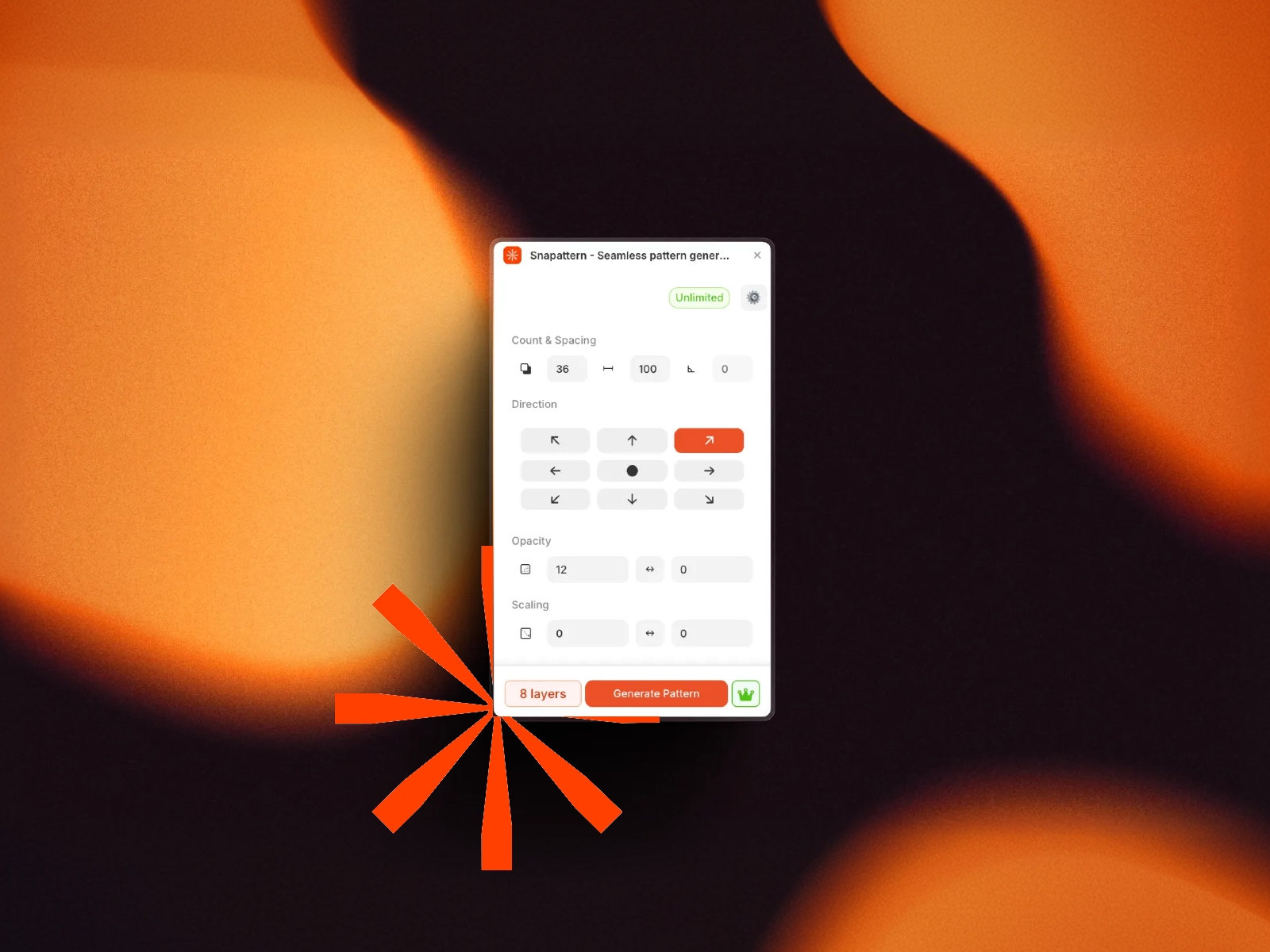 Thumbnail 2 for Snapattern - Seamless pattern generator, a Framer Marketplace template by Manivannan Meenakshi Sundaram.