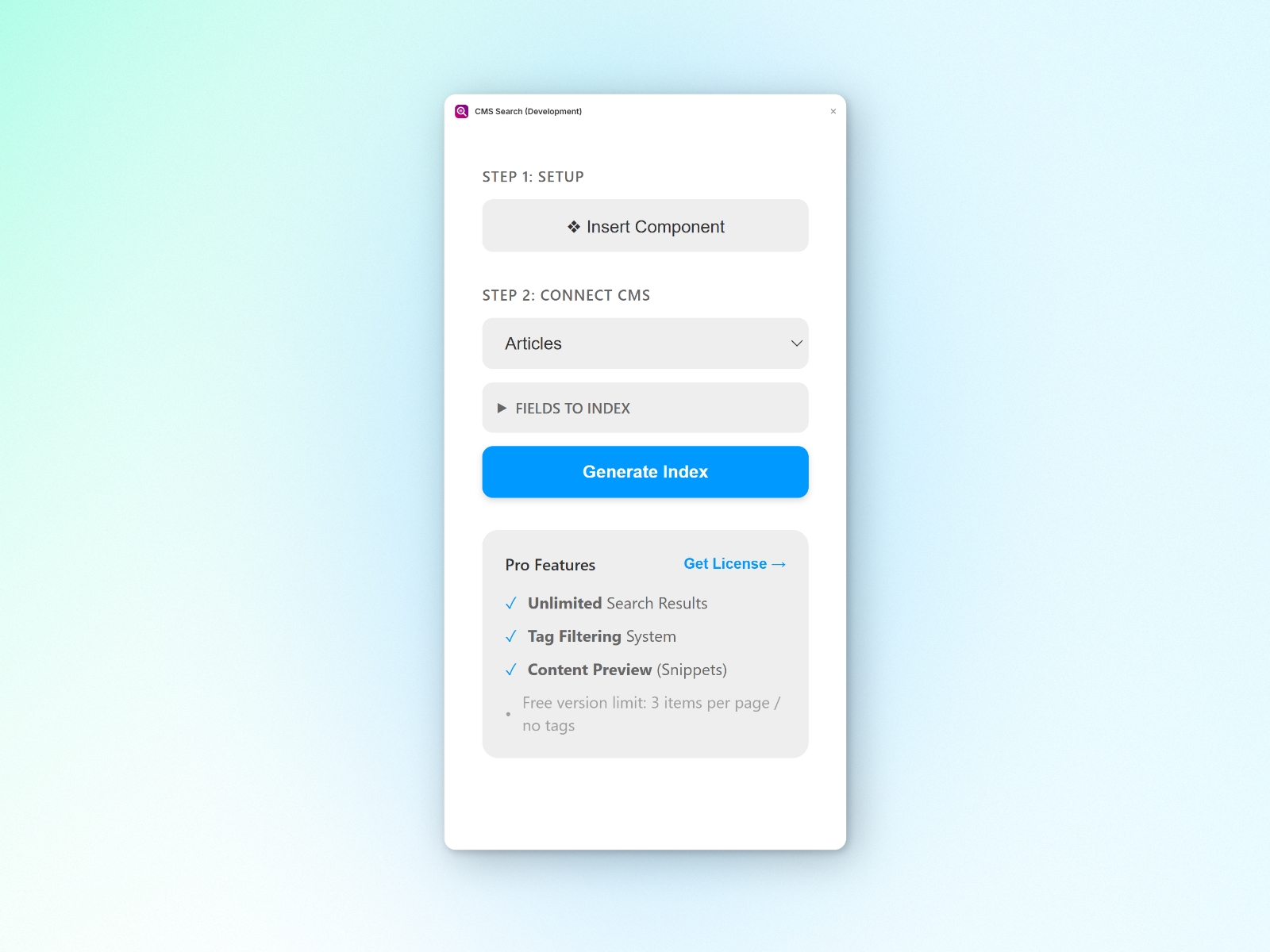 Thumbnail 2 for CMS Search, a Framer Marketplace plugin by CodePerfect.