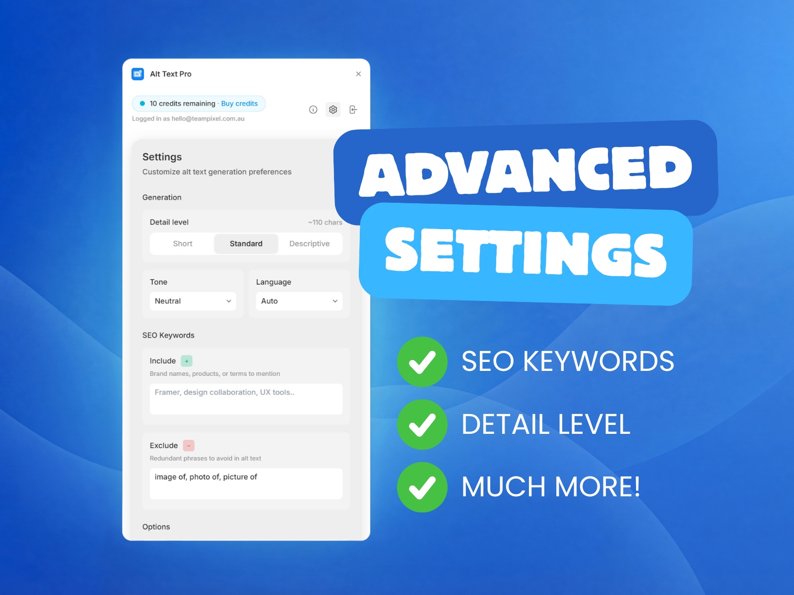 Thumbnail 2 for Alt Text Pro, a Framer Marketplace template by Aidan Looker.