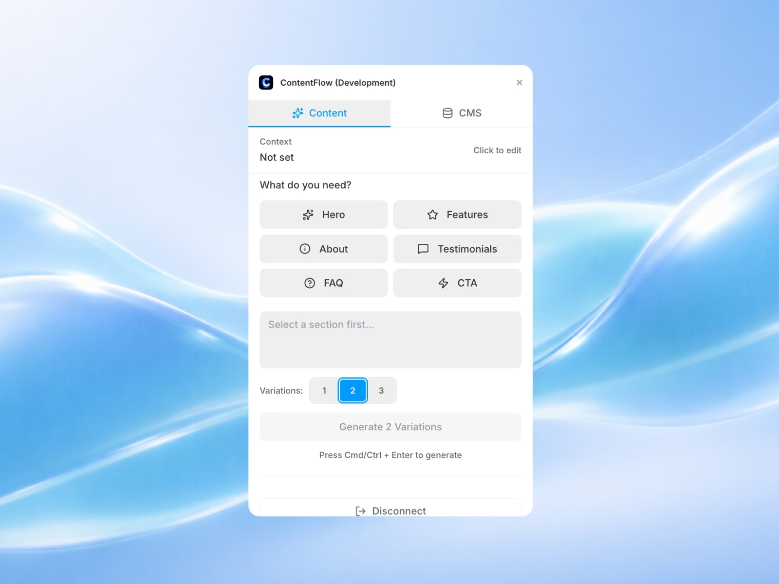 Screenshot 3 for ContentPilot, a Framer Marketplace plugin by Launchly.