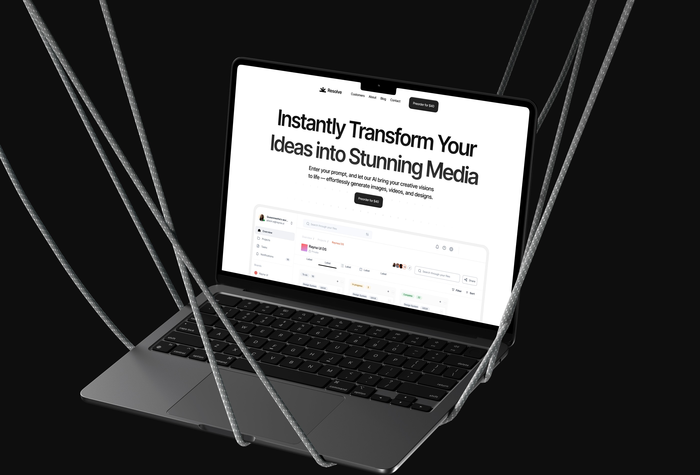 Thumbnail 2 for Resolve, a Framer Marketplace template by Ozenua Oluwatobi.