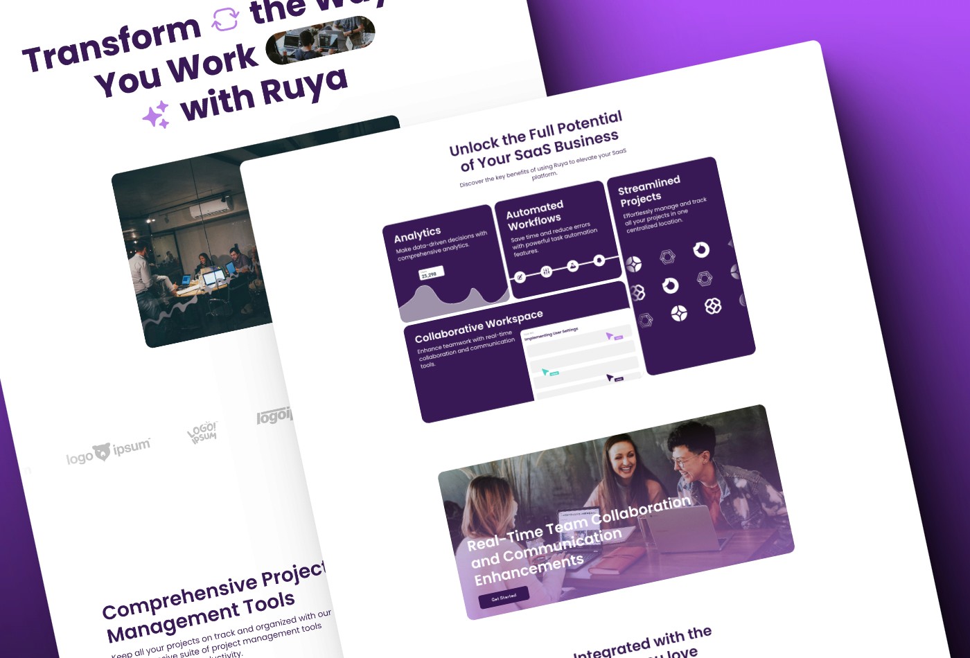 Screenshot 3 for Ruya, a Framer Marketplace template by Mejed Alkoutaini.