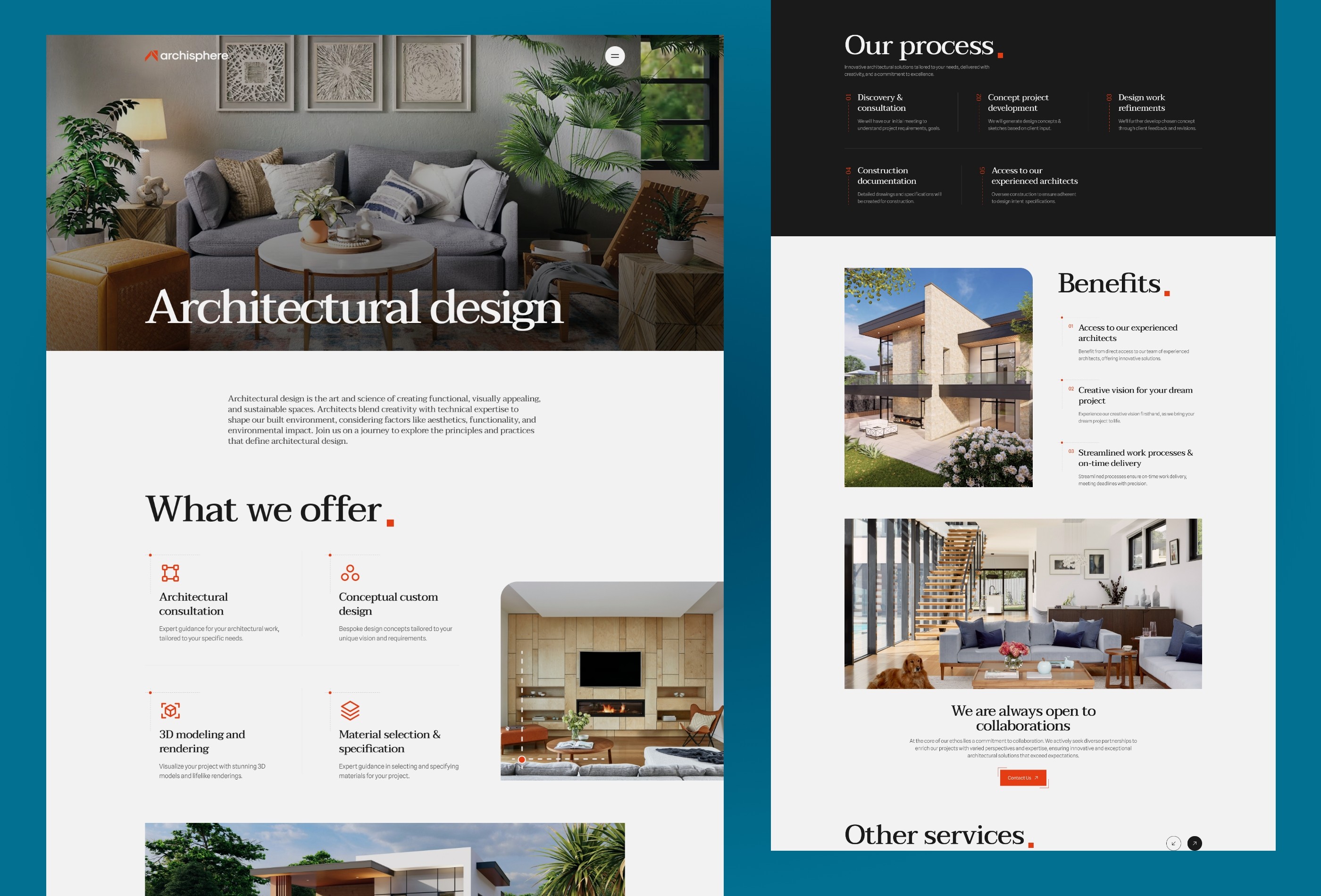 Screenshot 4 for Archisphere, a Framer Marketplace template by Goodspeed.