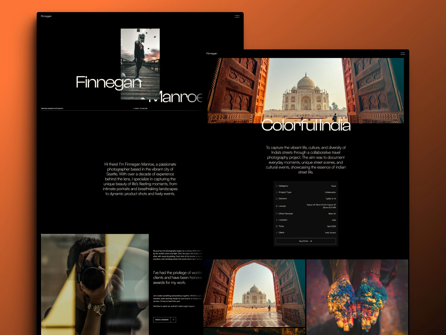 Screenshot 3 for Photolab, a Framer Marketplace template by Real Mehedi.