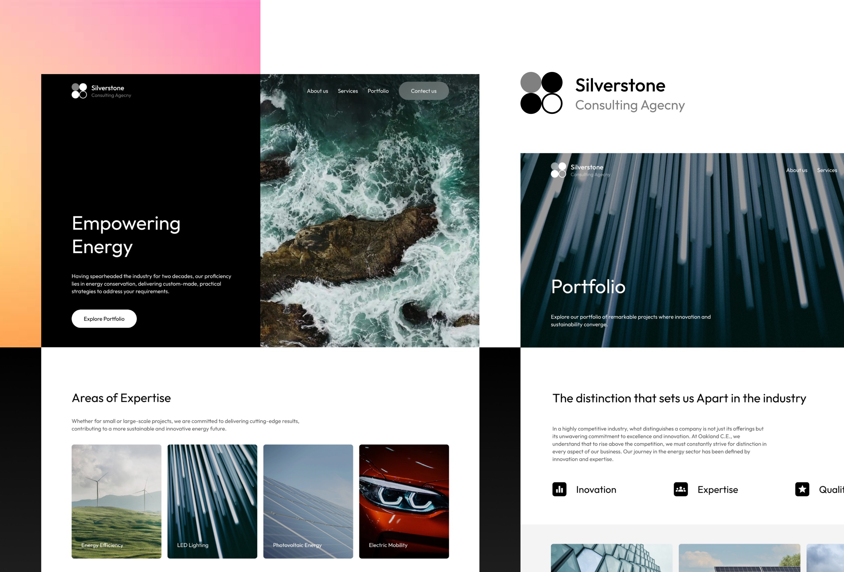 Screenshot 2 for Silverstone, a Framer Marketplace template by Svetozar.