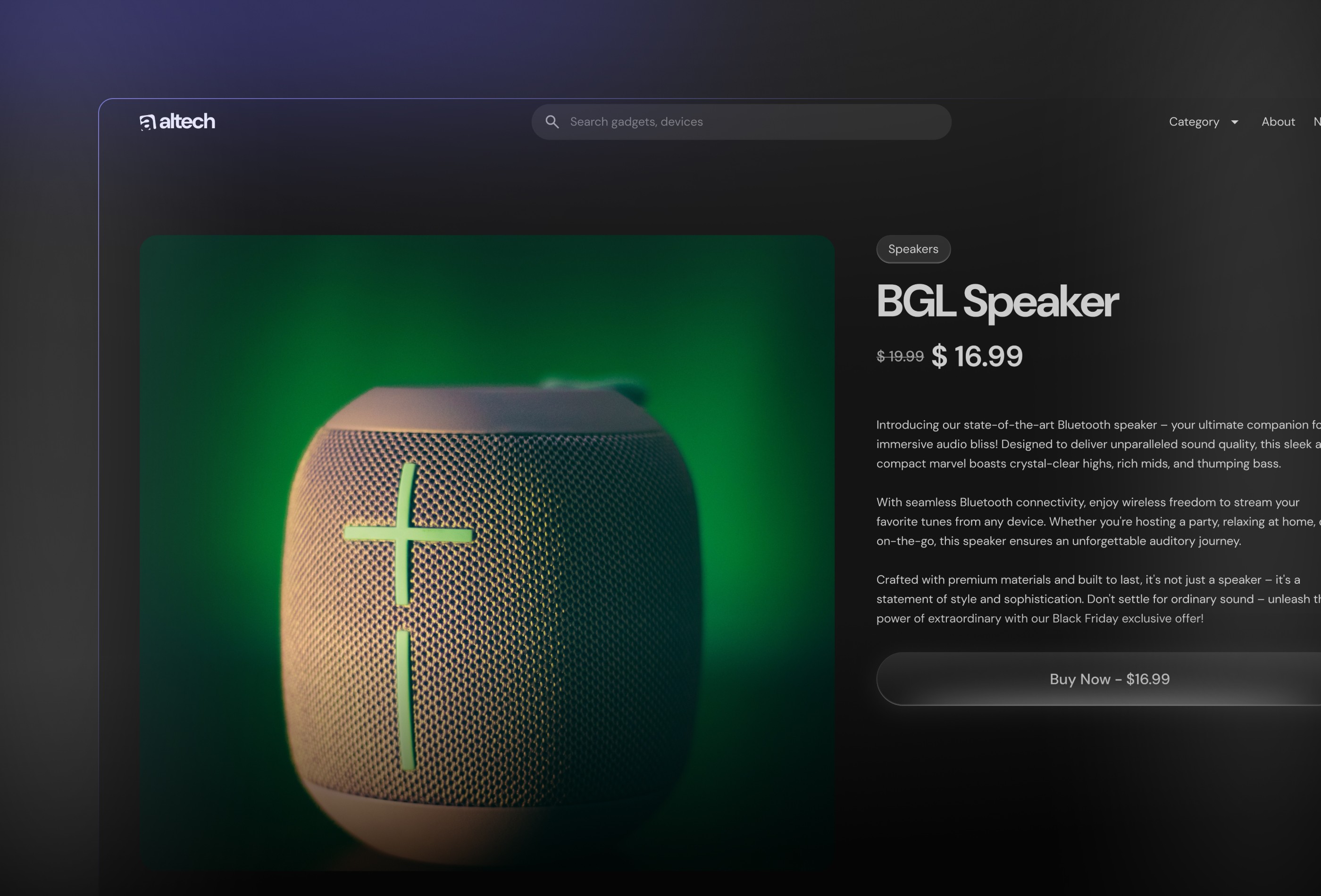 Screenshot 4 for Altech, a Framer Marketplace template by Plaiter.