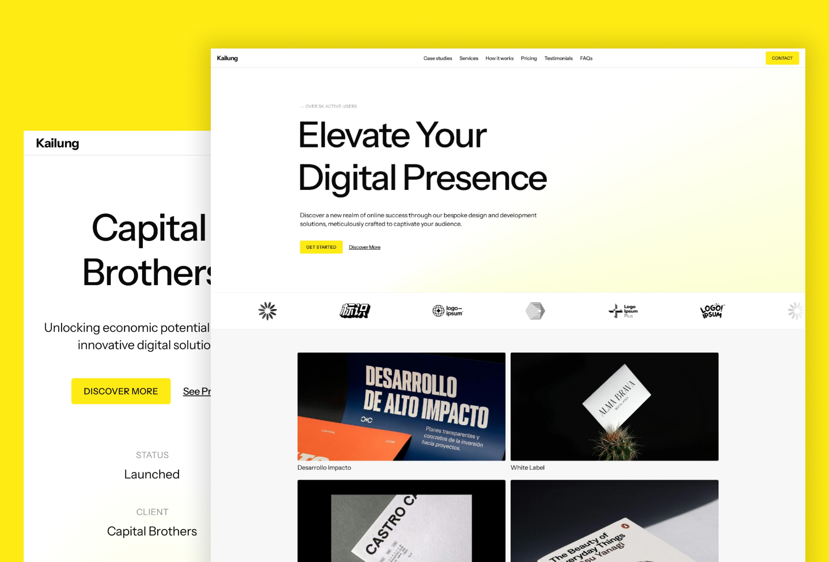 Screenshot 4 for Kailung, a Framer Marketplace template by raduc.