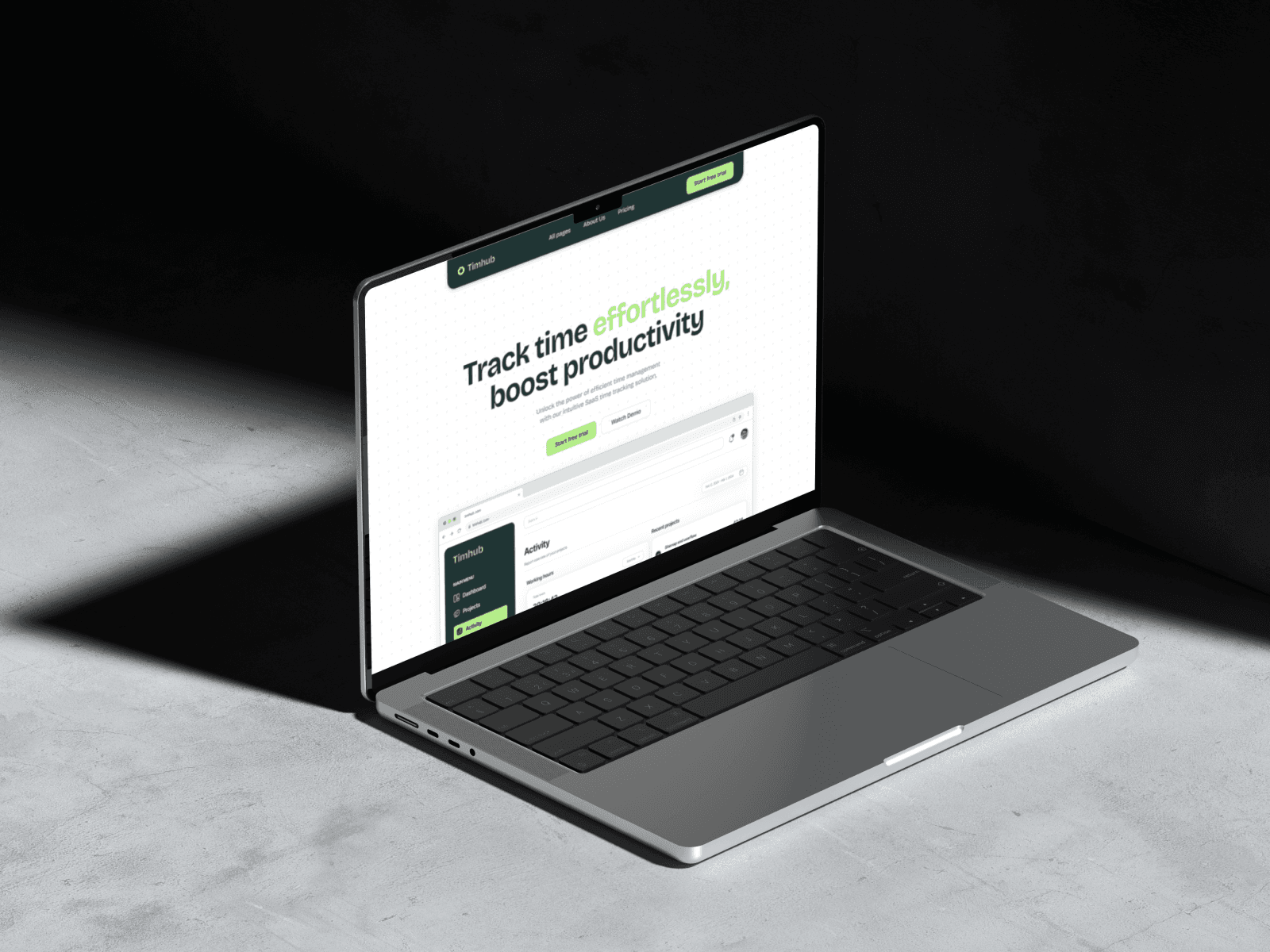 Screenshot 3 for Timhub, a Framer Marketplace template by Carendy Maydianta.