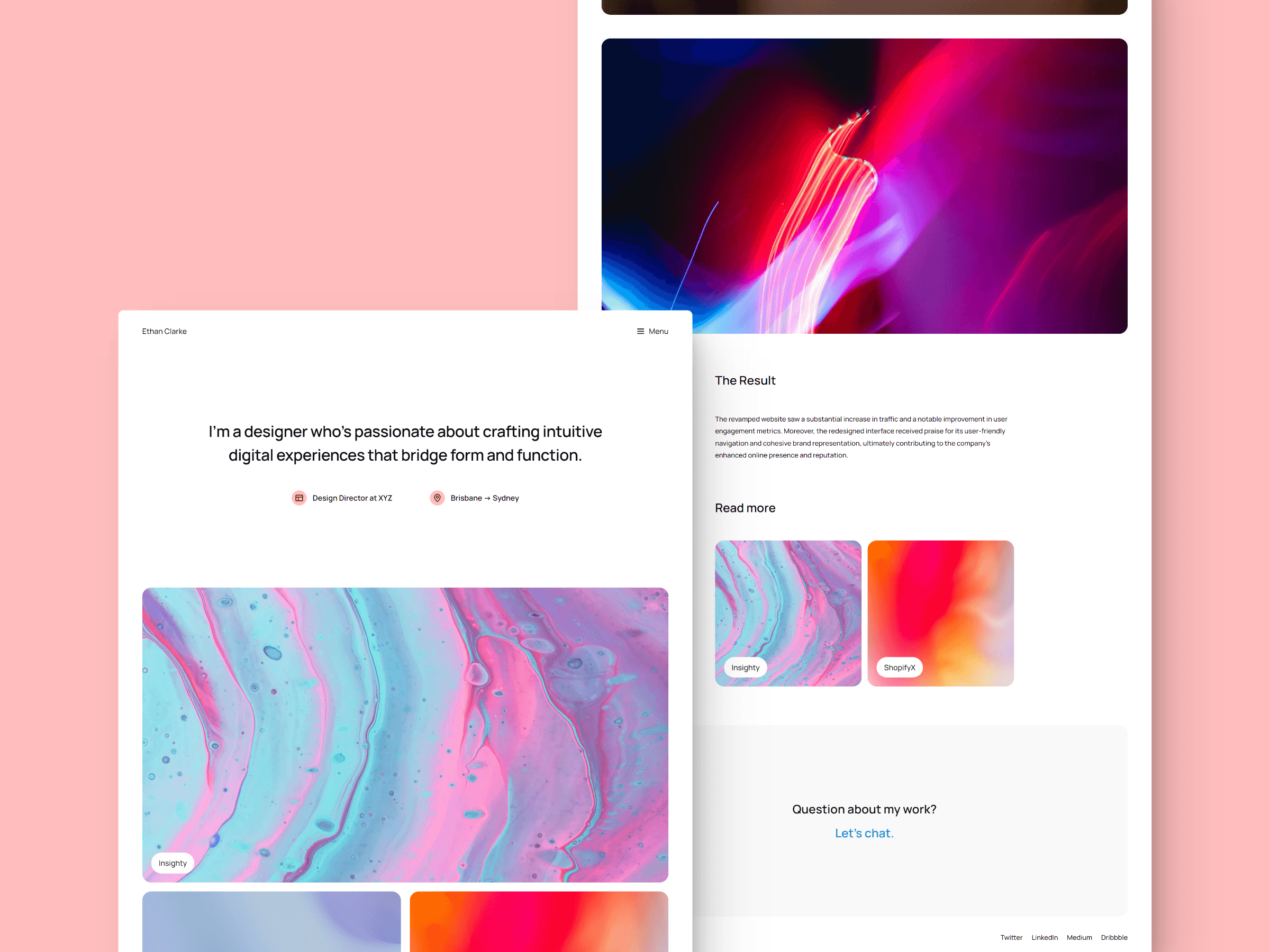 Screenshot 1 for DesignSphere, a Framer Marketplace template by Fanindra Maharana.