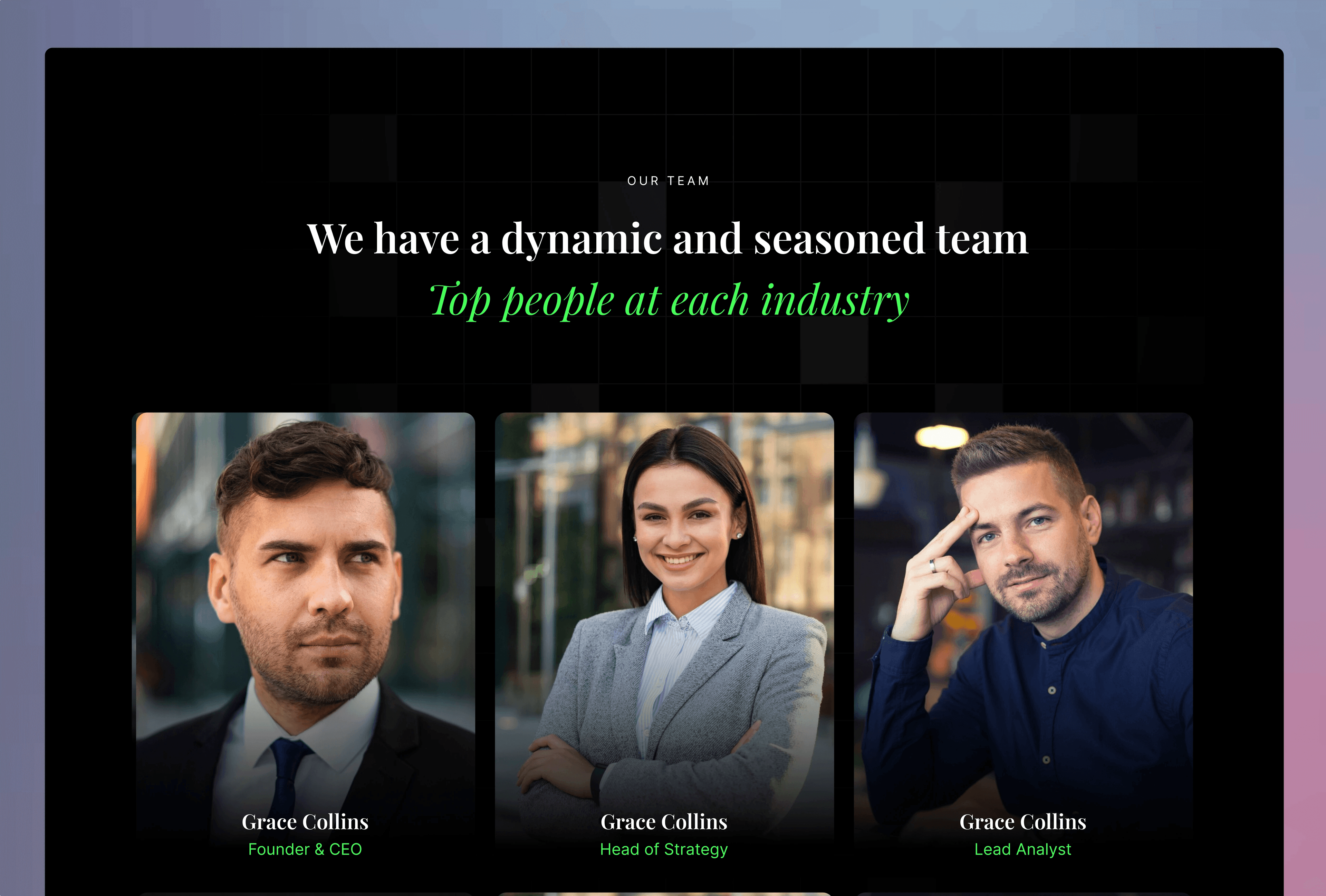 Screenshot 4 for Consultzo, a Framer Marketplace template by Olabode Felix.