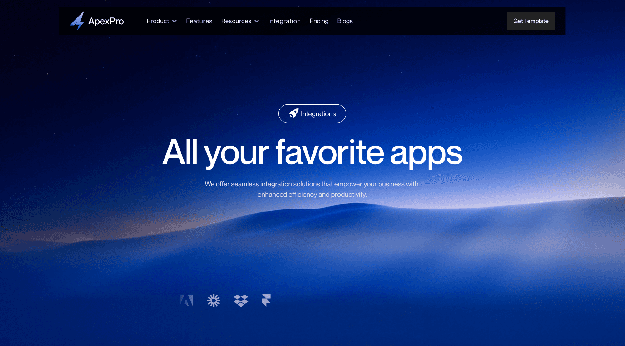 Screenshot 3 for ApexPro, a Framer Marketplace template by Future Things.