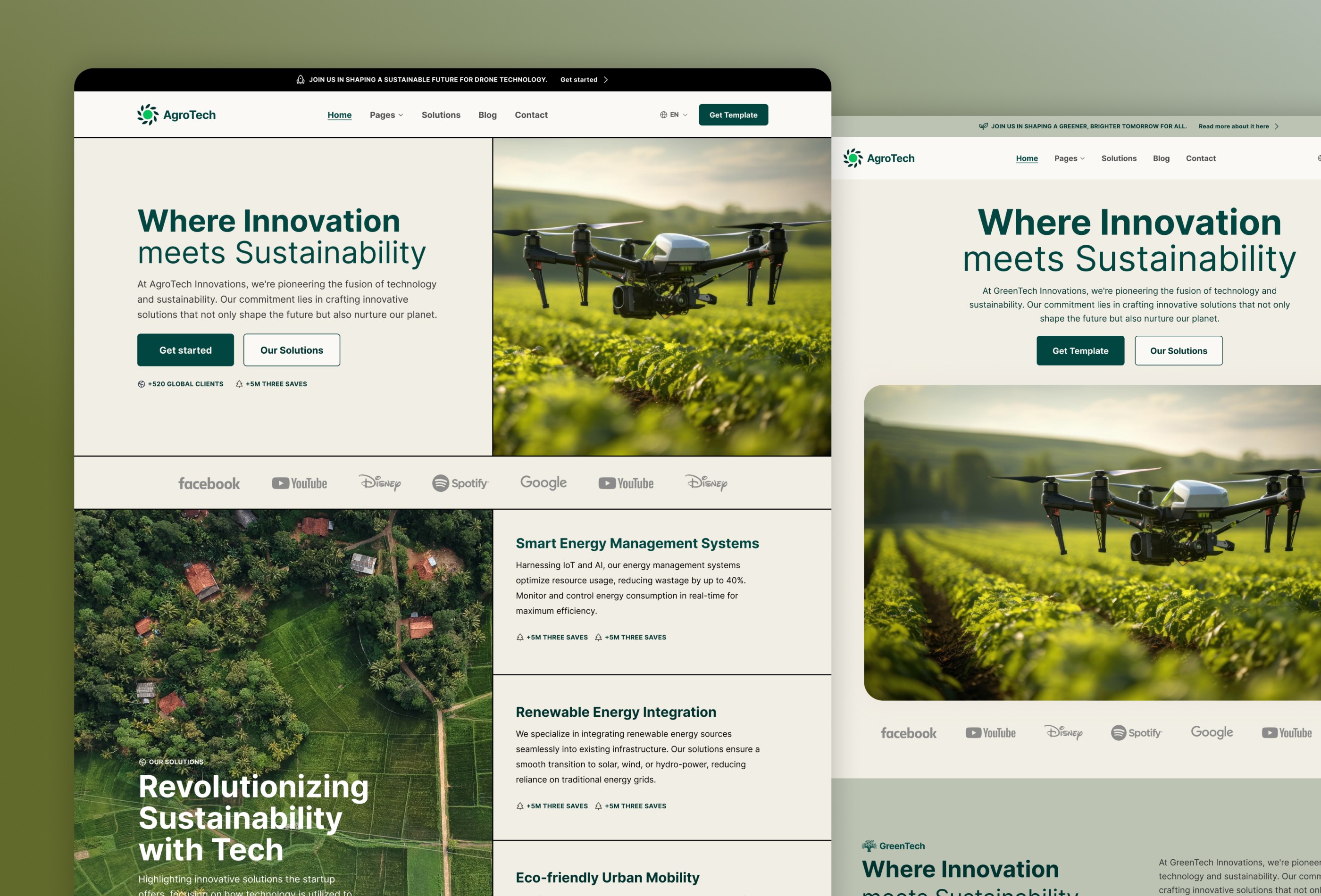 Screenshot 2 for AgroTech, a Framer Marketplace template by Nathália Lourenção.