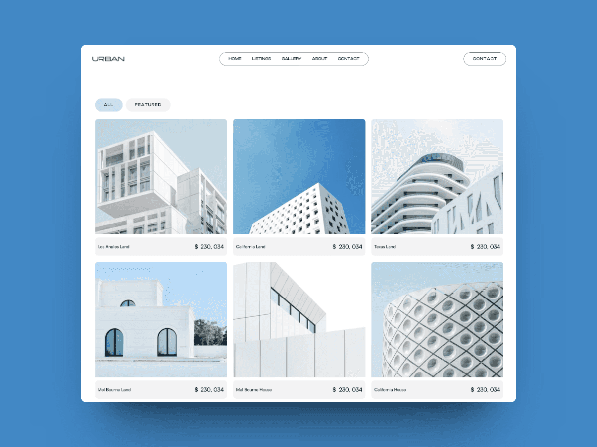 Screenshot 3 for Urban, a Framer Marketplace template by Usman Cheema.