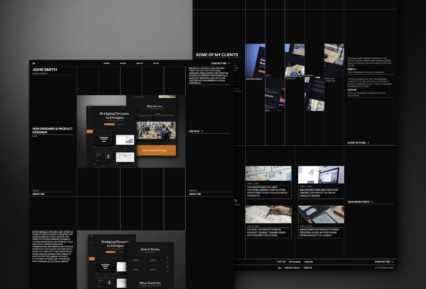 Screenshot 2 for Umbra, a Framer Marketplace template by Thaer Swailem.