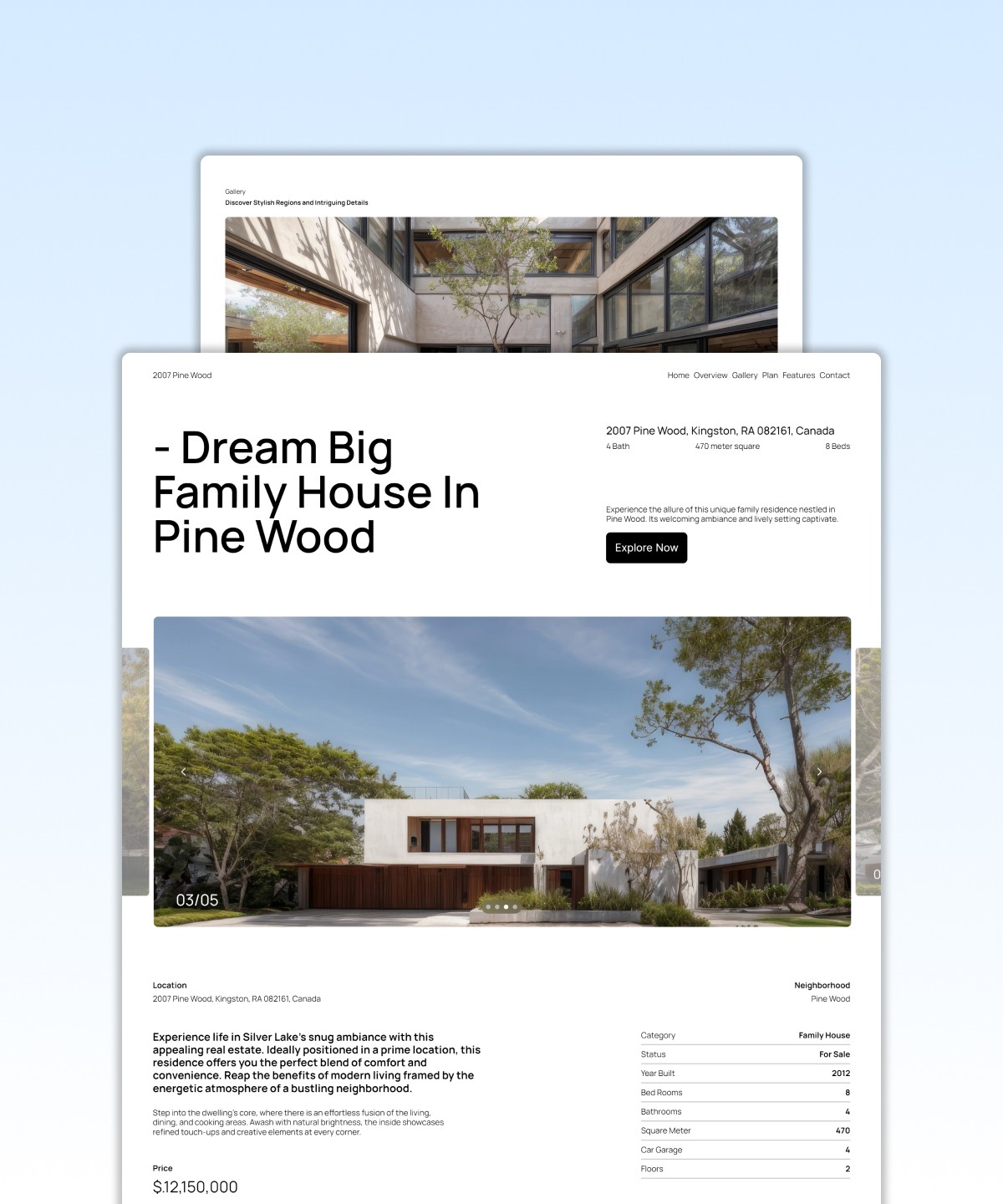 Thumbnail 1 for Pinewood, a Framer Marketplace template by River Visual.