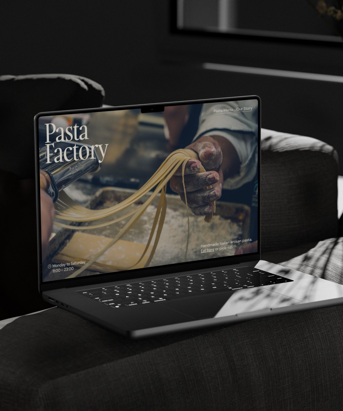 Screenshot 1 for PastaFactory, a Framer Marketplace template by Pixelier Mache.