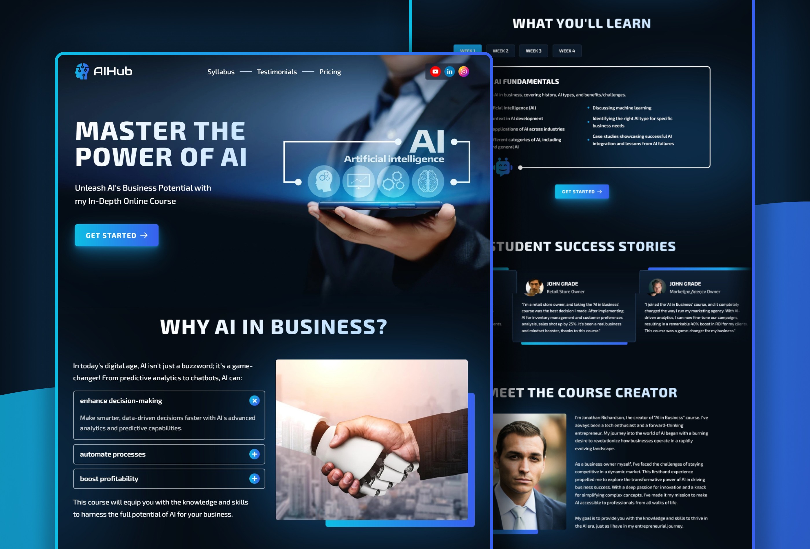 Screenshot 2 for AIHub, a Framer Marketplace template by  Vlad Tro.