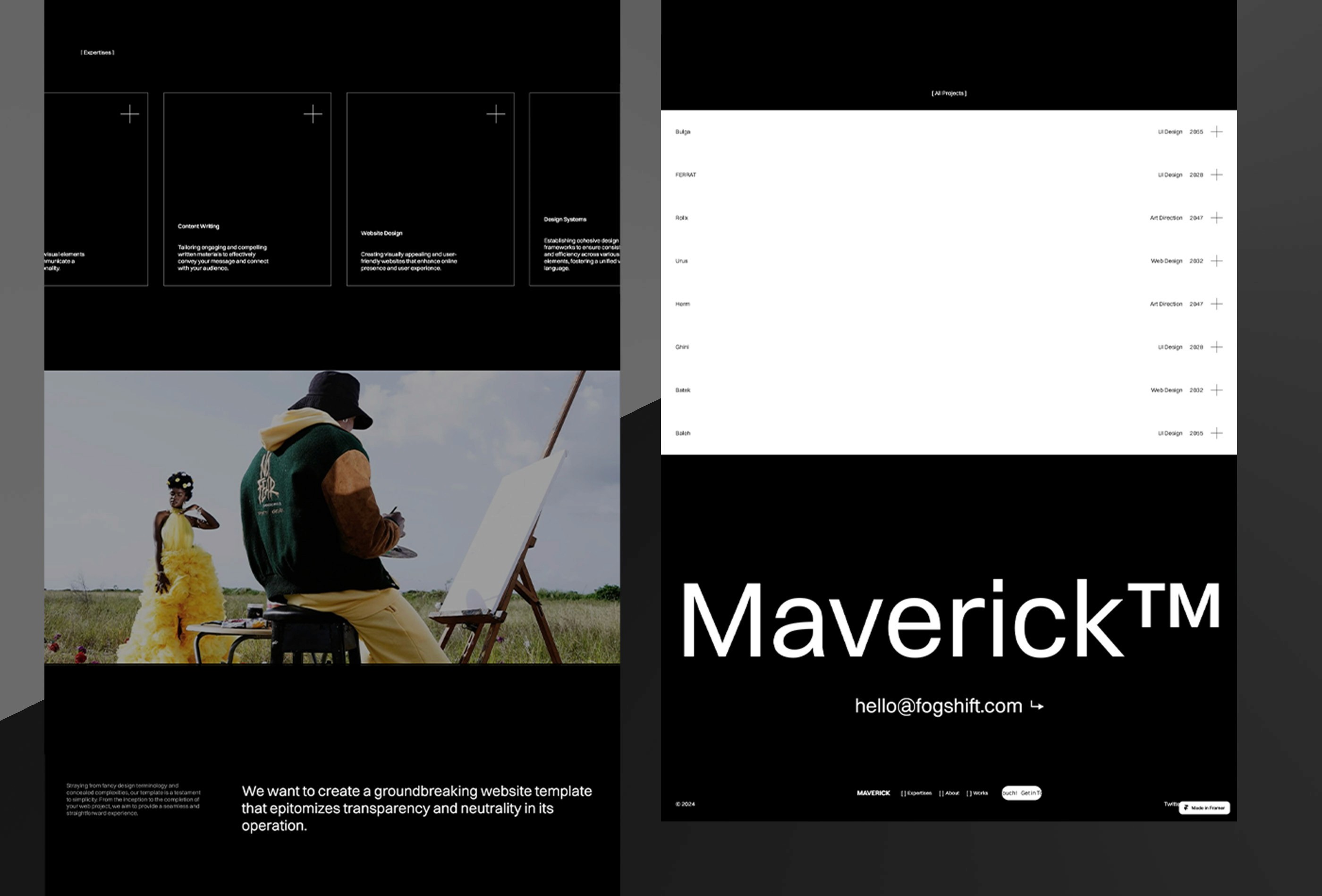 Screenshot 4 for Maverick, a Framer Marketplace template by Leandro M.