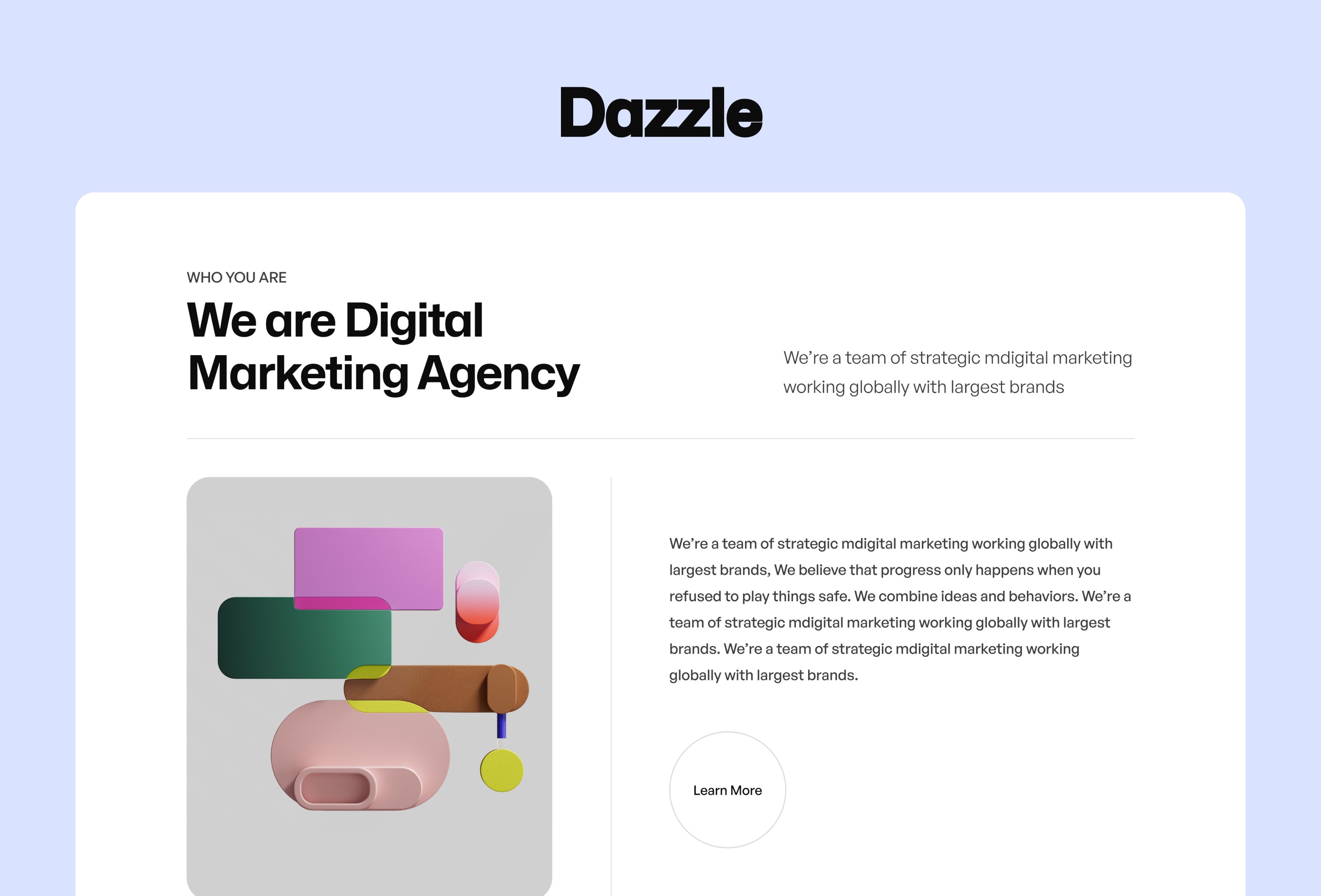 Screenshot 3 for Dazzle, a Framer Marketplace template by Framership.