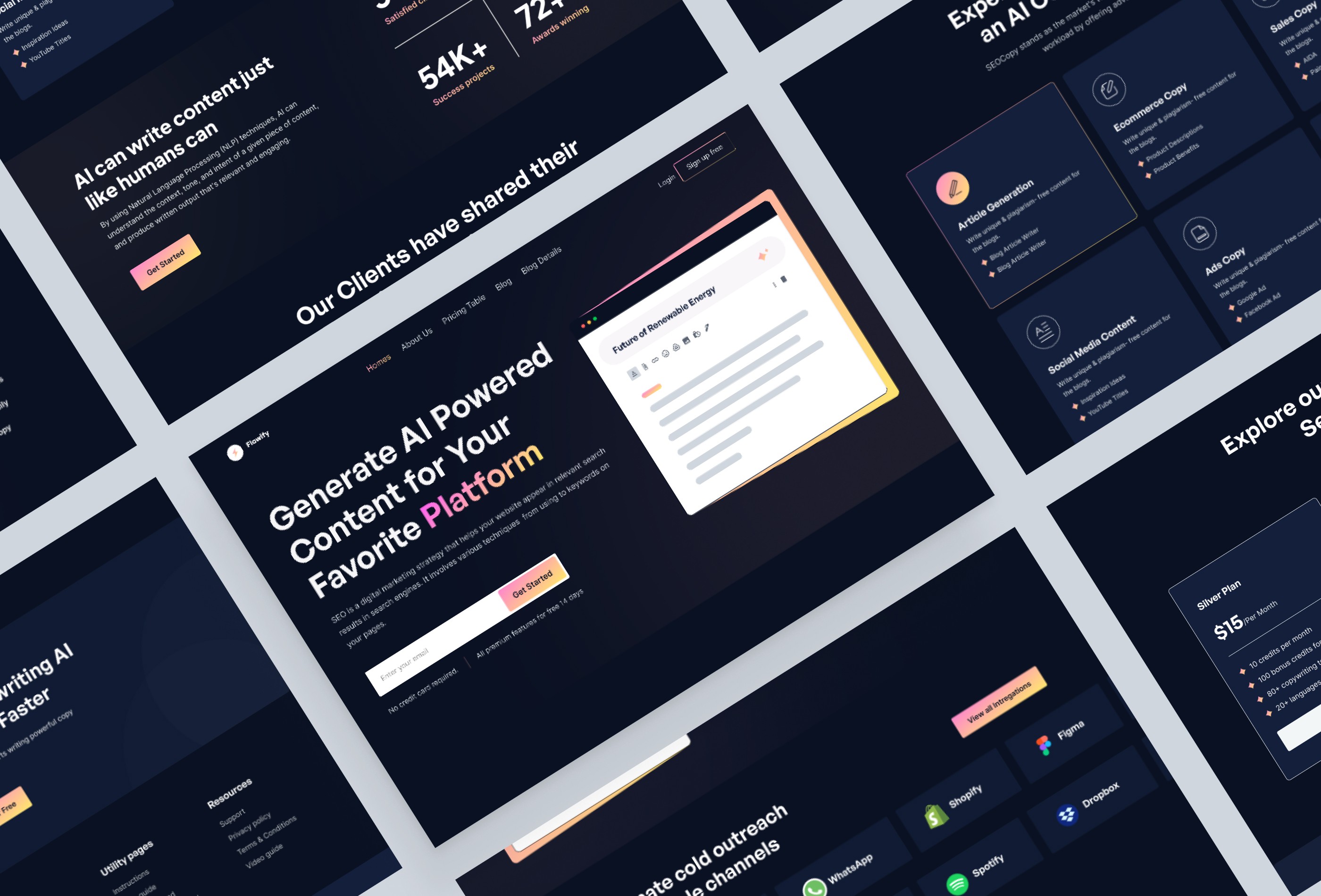 Screenshot 2 for Flowify, a Framer Marketplace template by Framership.