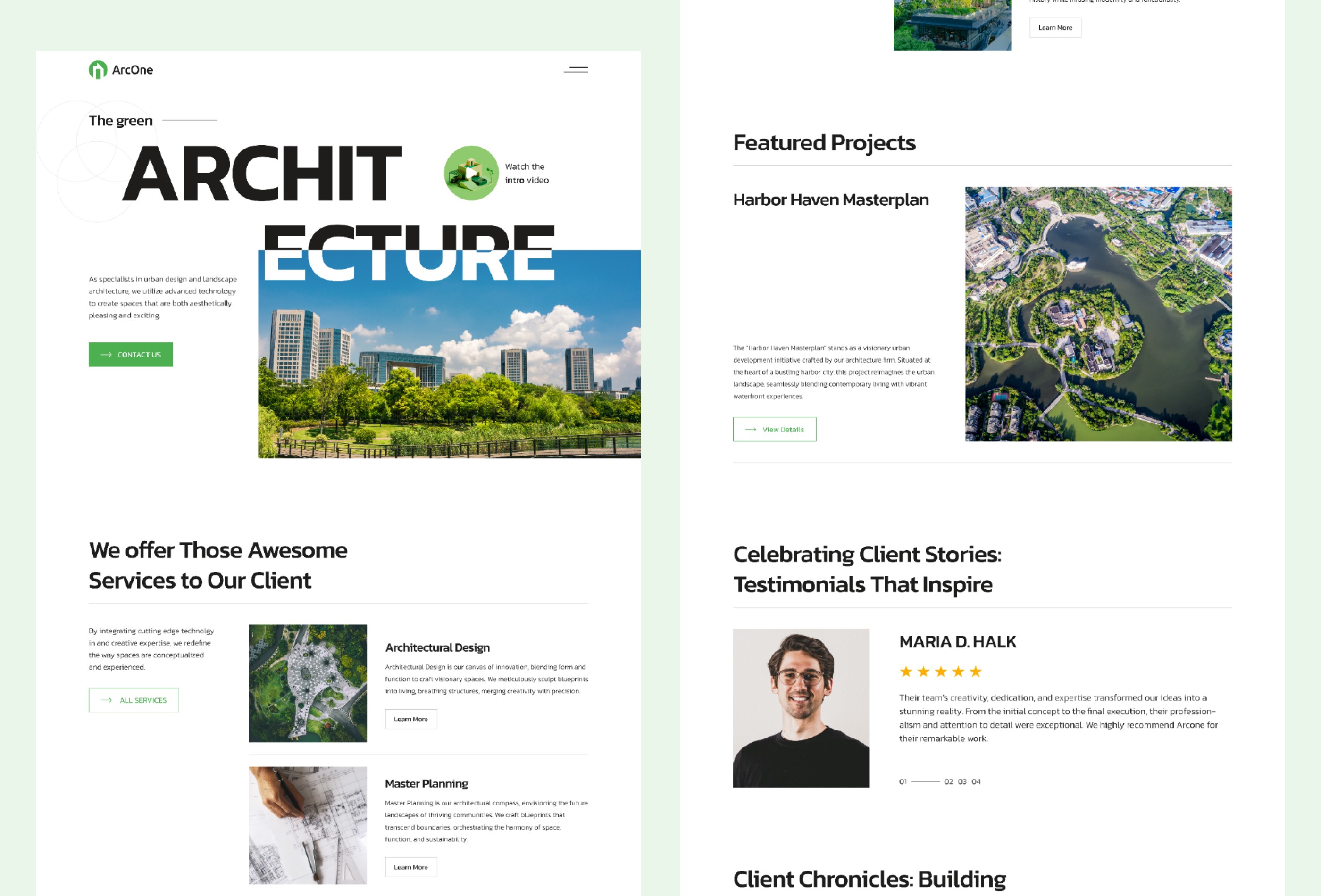 Screenshot 3 for ArcOne, a Framer Marketplace template by Sailr.
