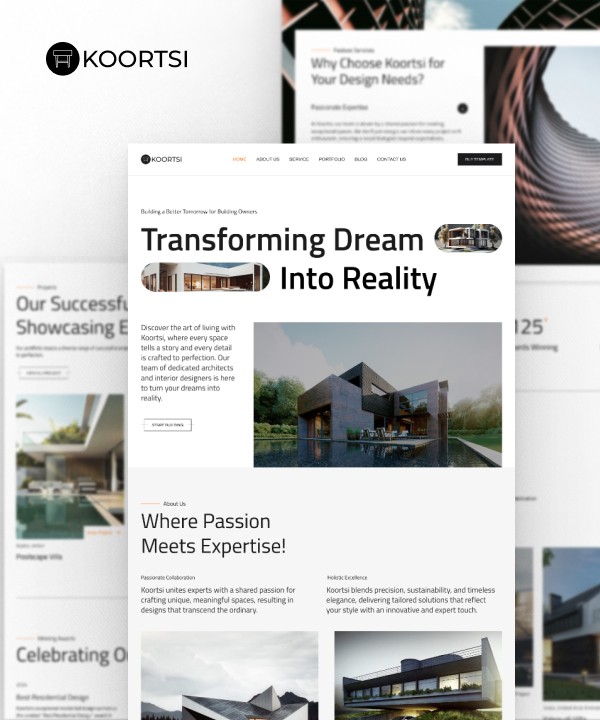 Screenshot 1 for KOORTSI, a Framer Marketplace template by Honocoroko.