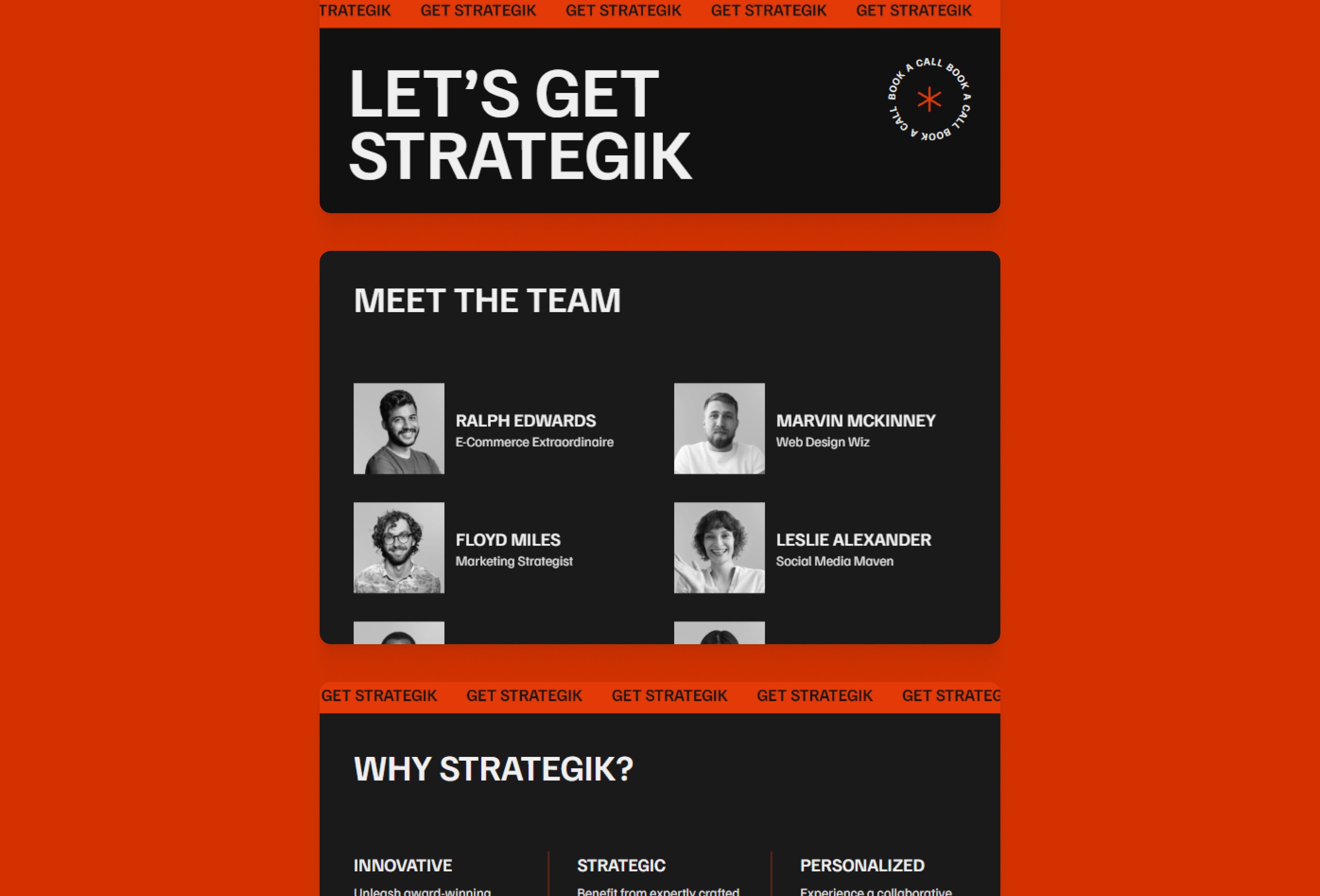 Screenshot 3 for Strategik, a Framer Marketplace template by Bunny Hop Creatives.