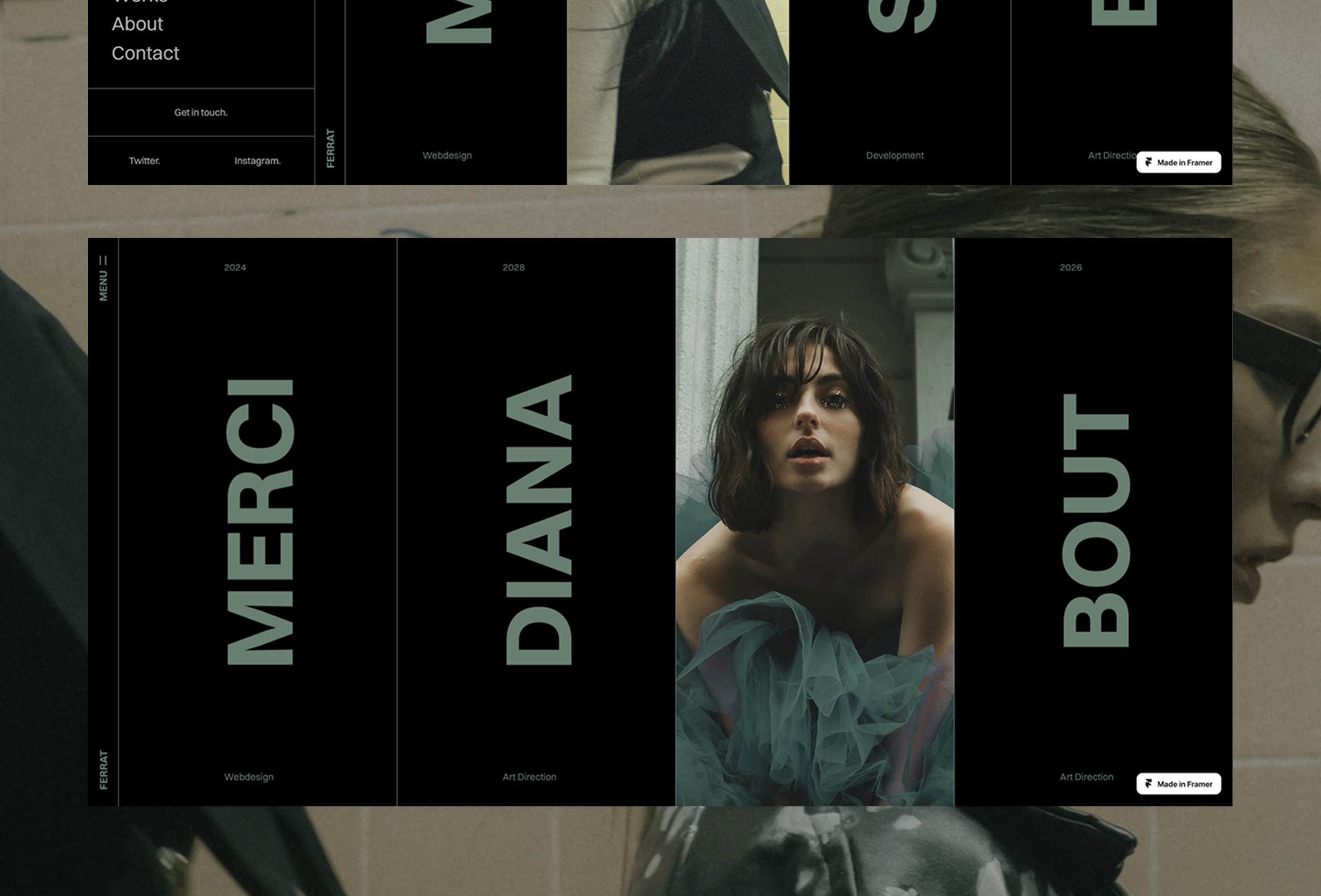Screenshot 2 for TheWoo, a Framer Marketplace template by Leandro M.