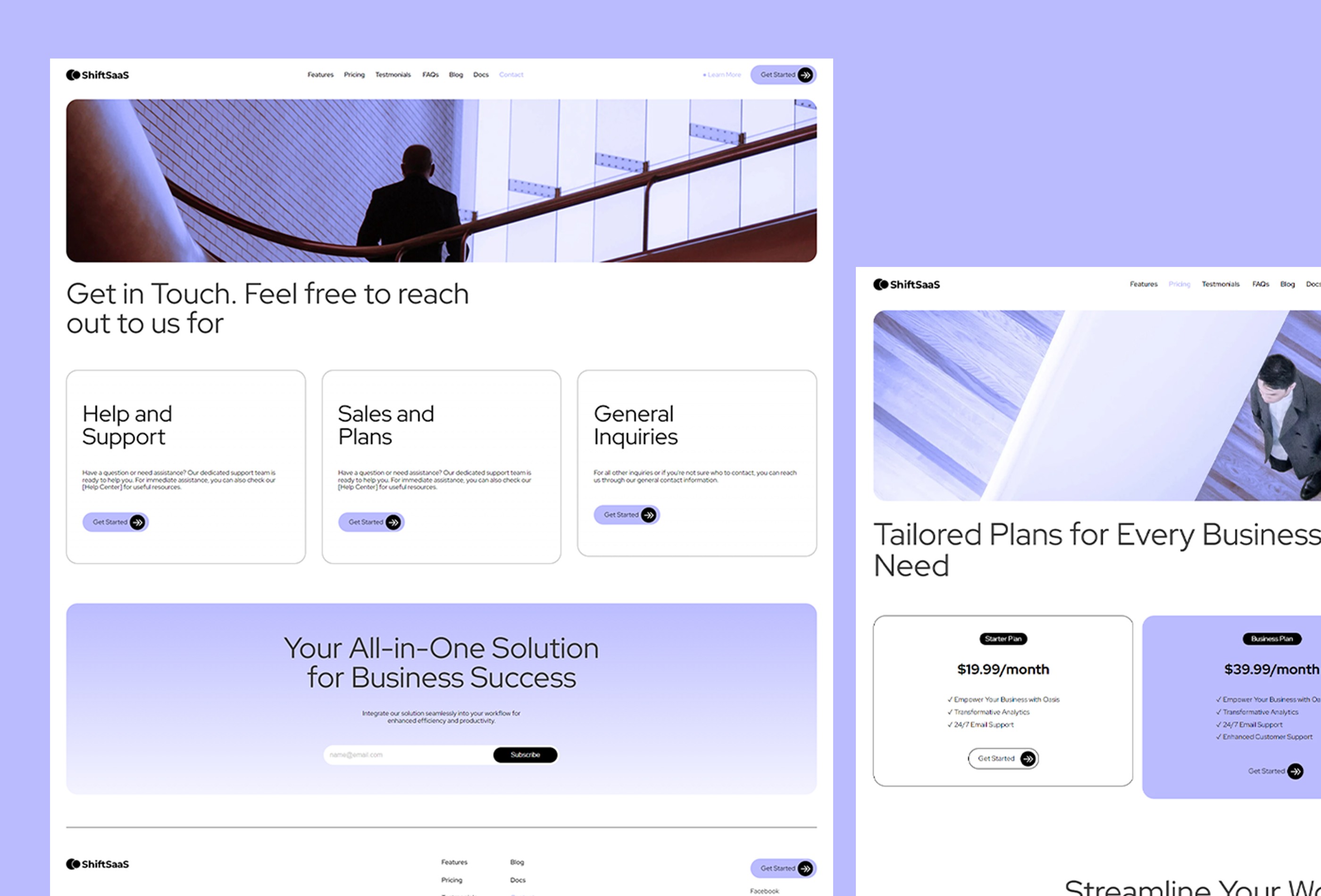 Screenshot 4 for ShiftSaaS, a Framer Marketplace template by Leandro M.