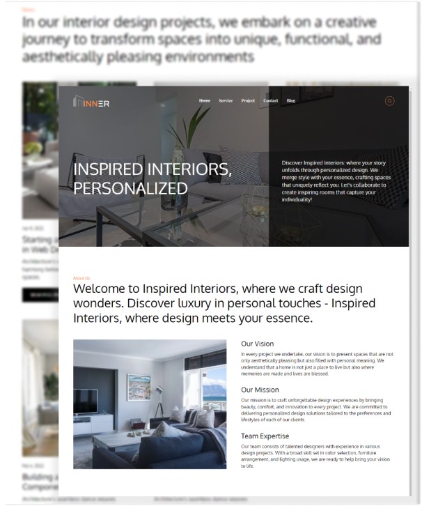 Screenshot 1 for Inner, a Framer Marketplace template by Honocoroko.