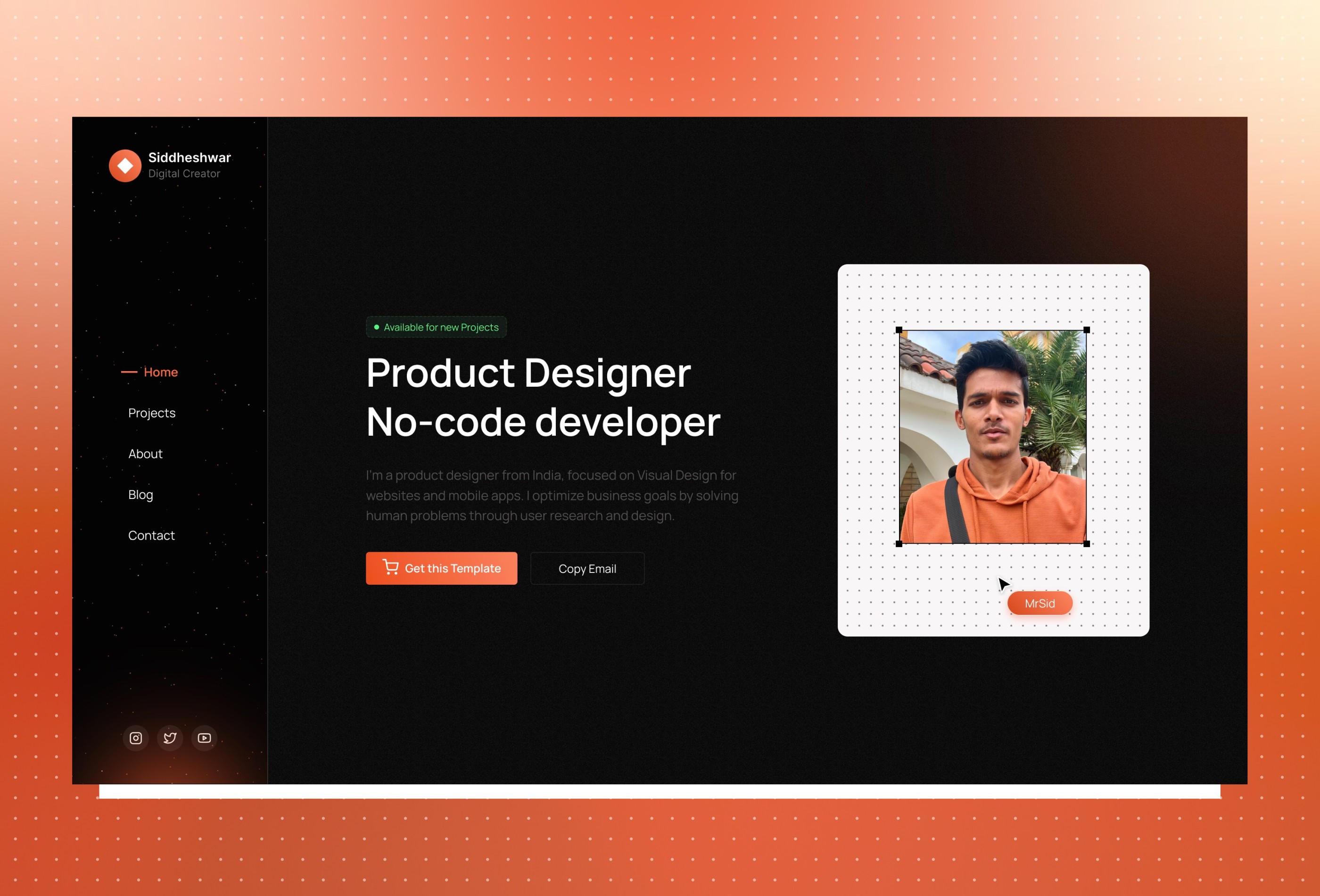 Screenshot 2 for HorizonX, a Framer Marketplace template by Sid.
