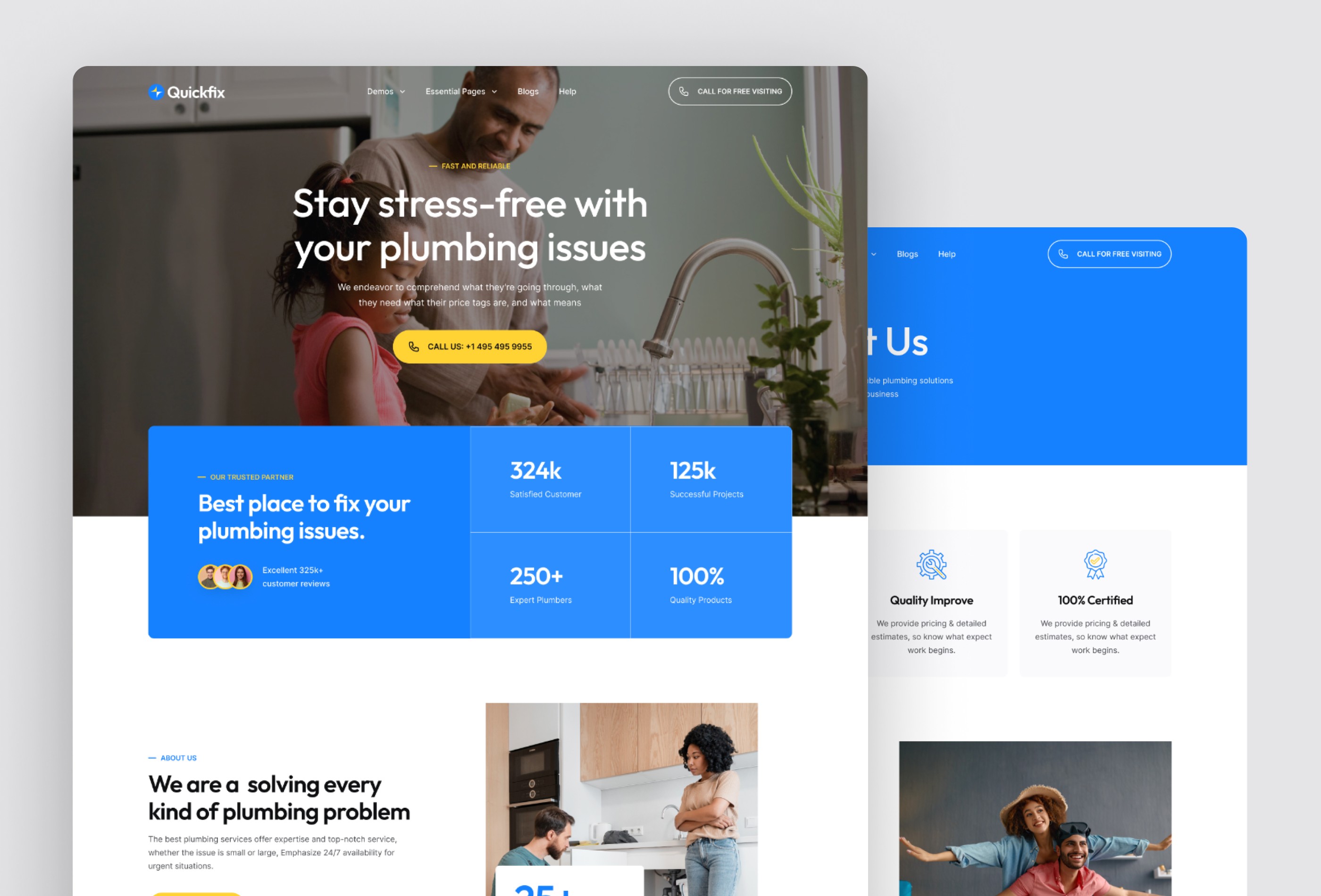 Screenshot 4 for QuickFix, a Framer Marketplace template by Framerbite.