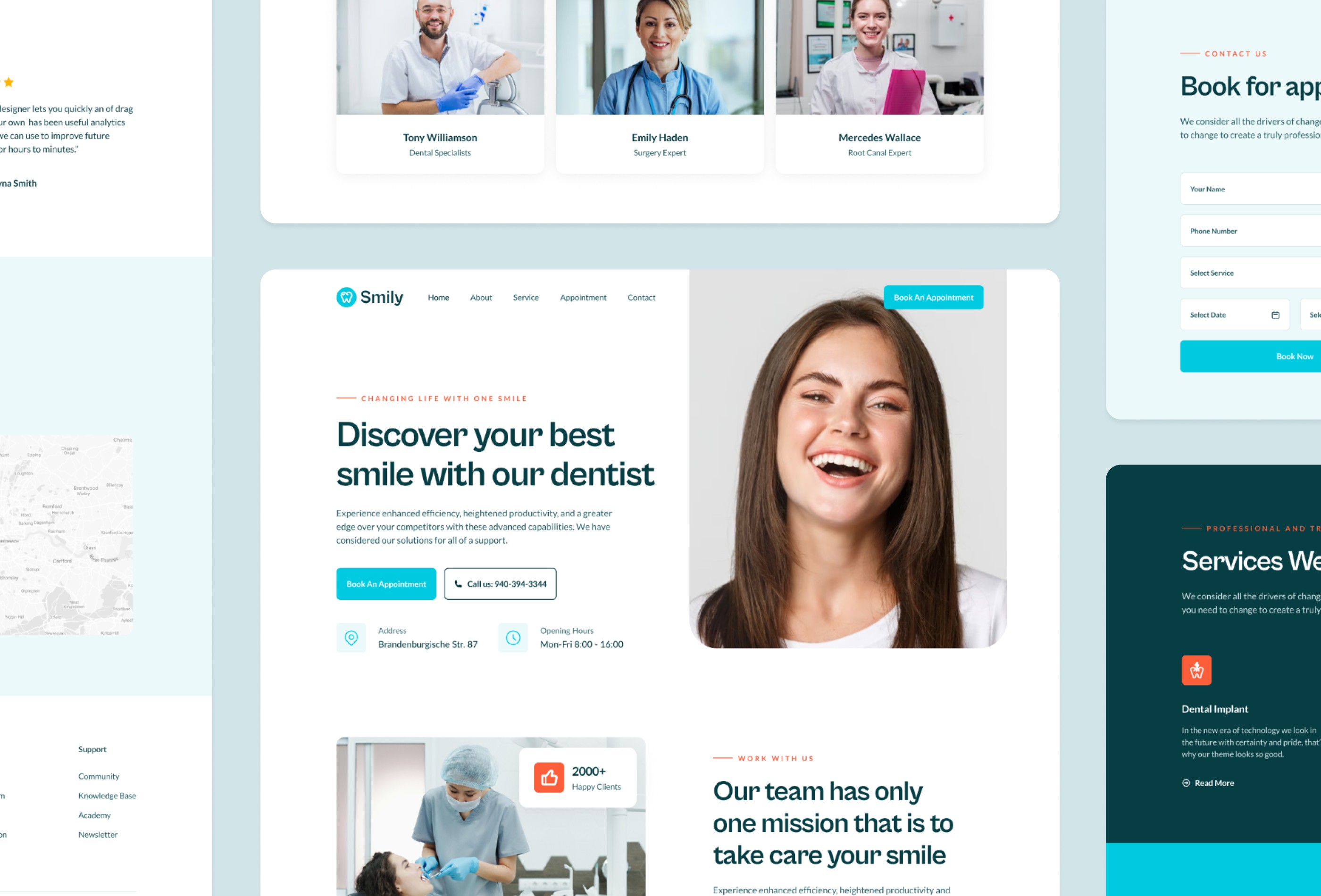 Screenshot 1 for Smily, a Framer Marketplace template by Framerbite.