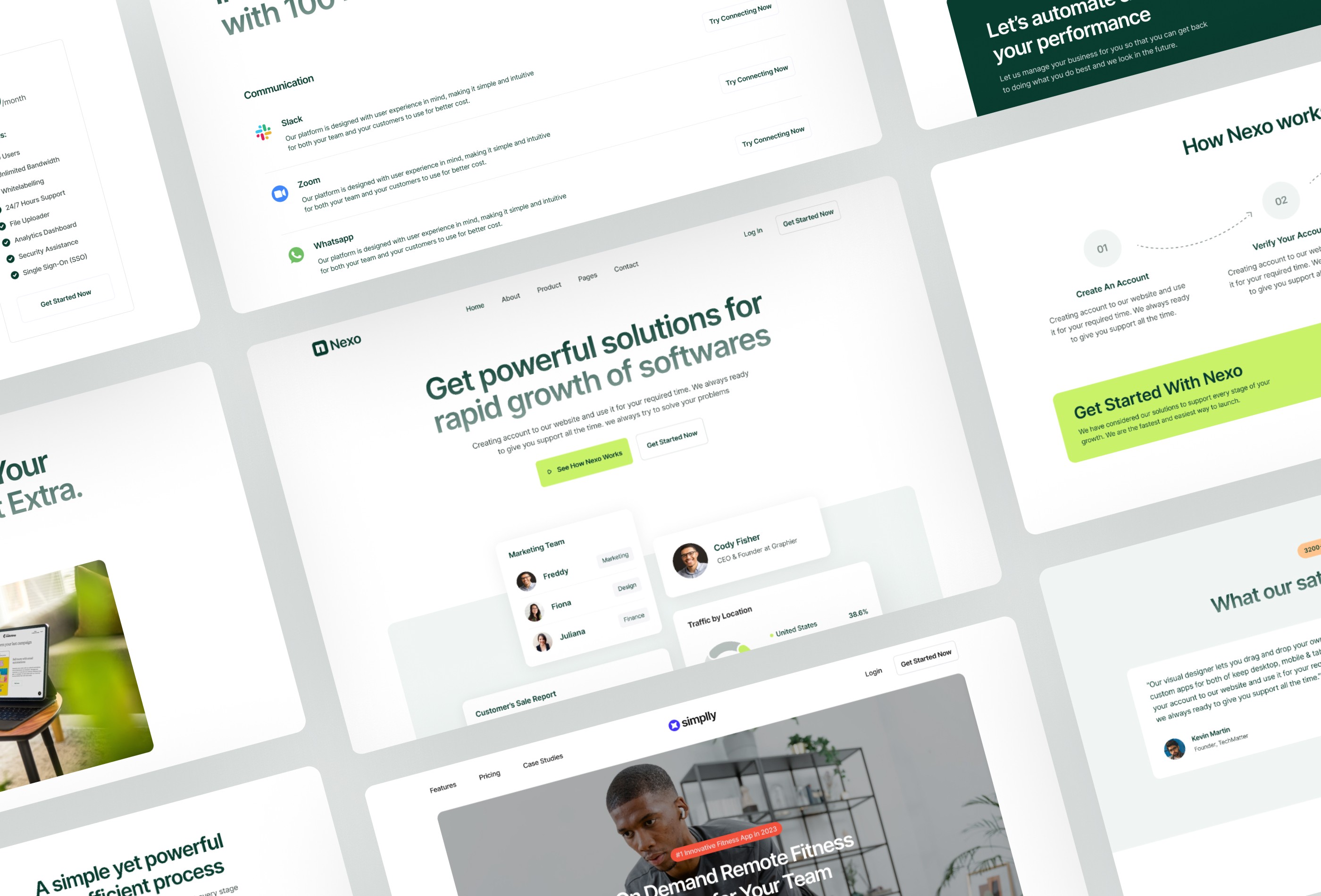 Screenshot 2 for Nexo, a Framer Marketplace template by Framerbite.
