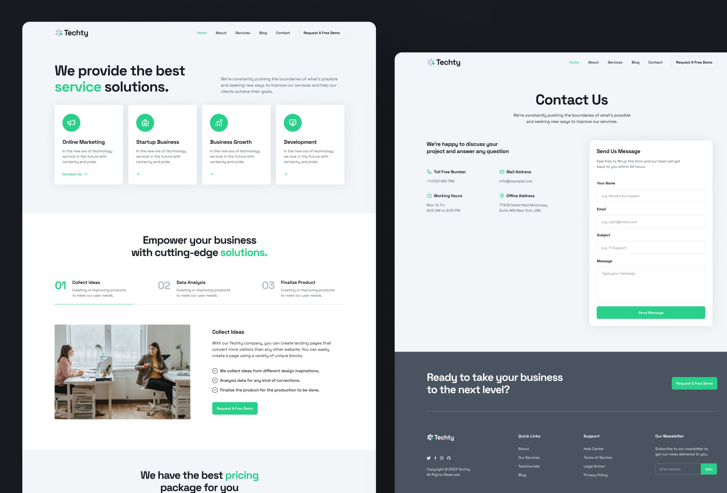 Screenshot 4 for Techty, a Framer Marketplace template by Framerbite.