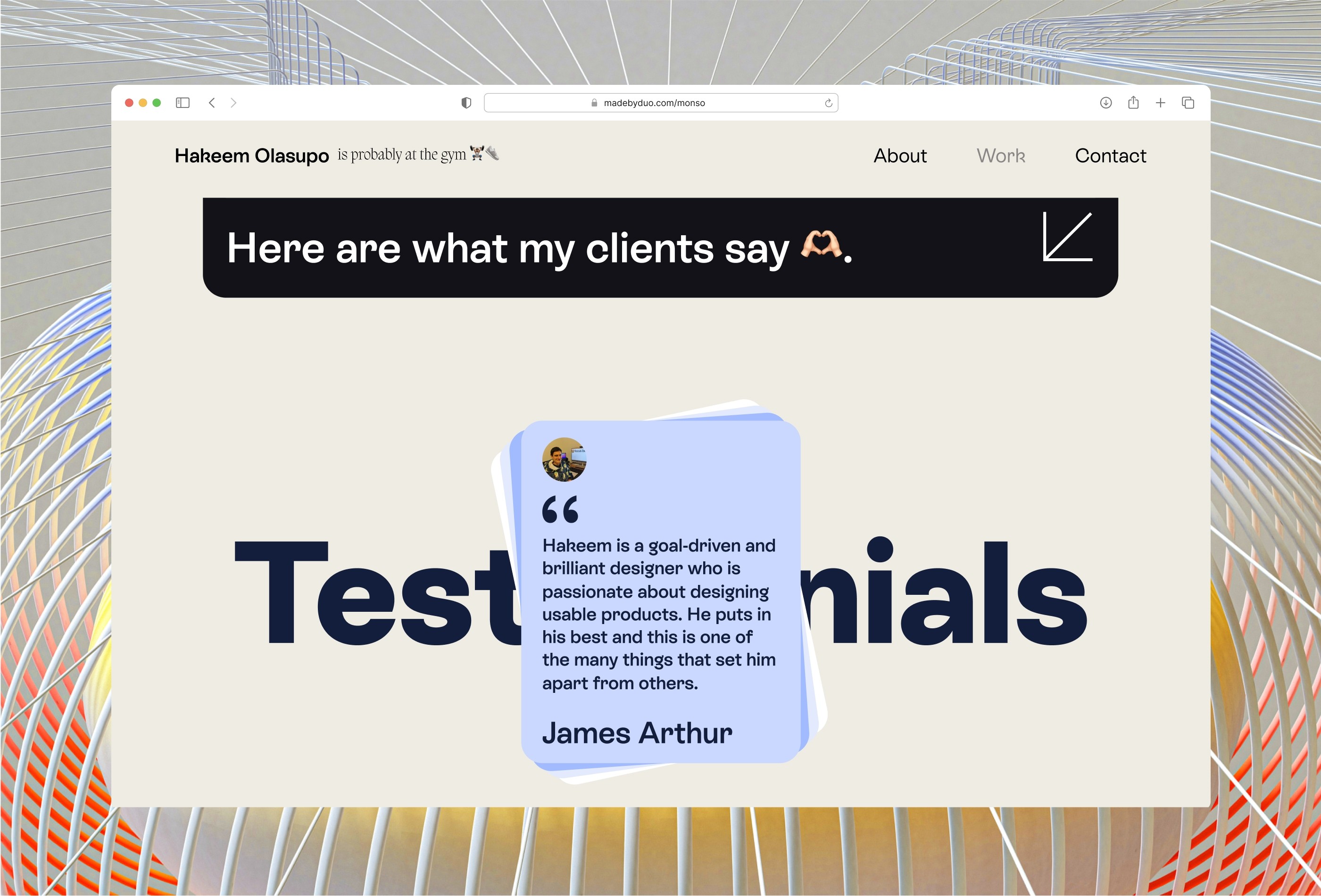Screenshot 3 for Monso, a Framer Marketplace template by Studio Duo.